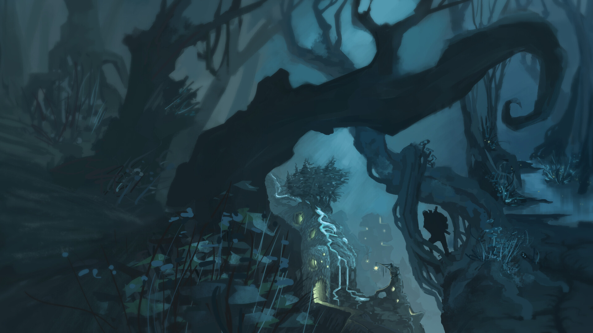 ArtStation - Hidden in the Dark Forest...