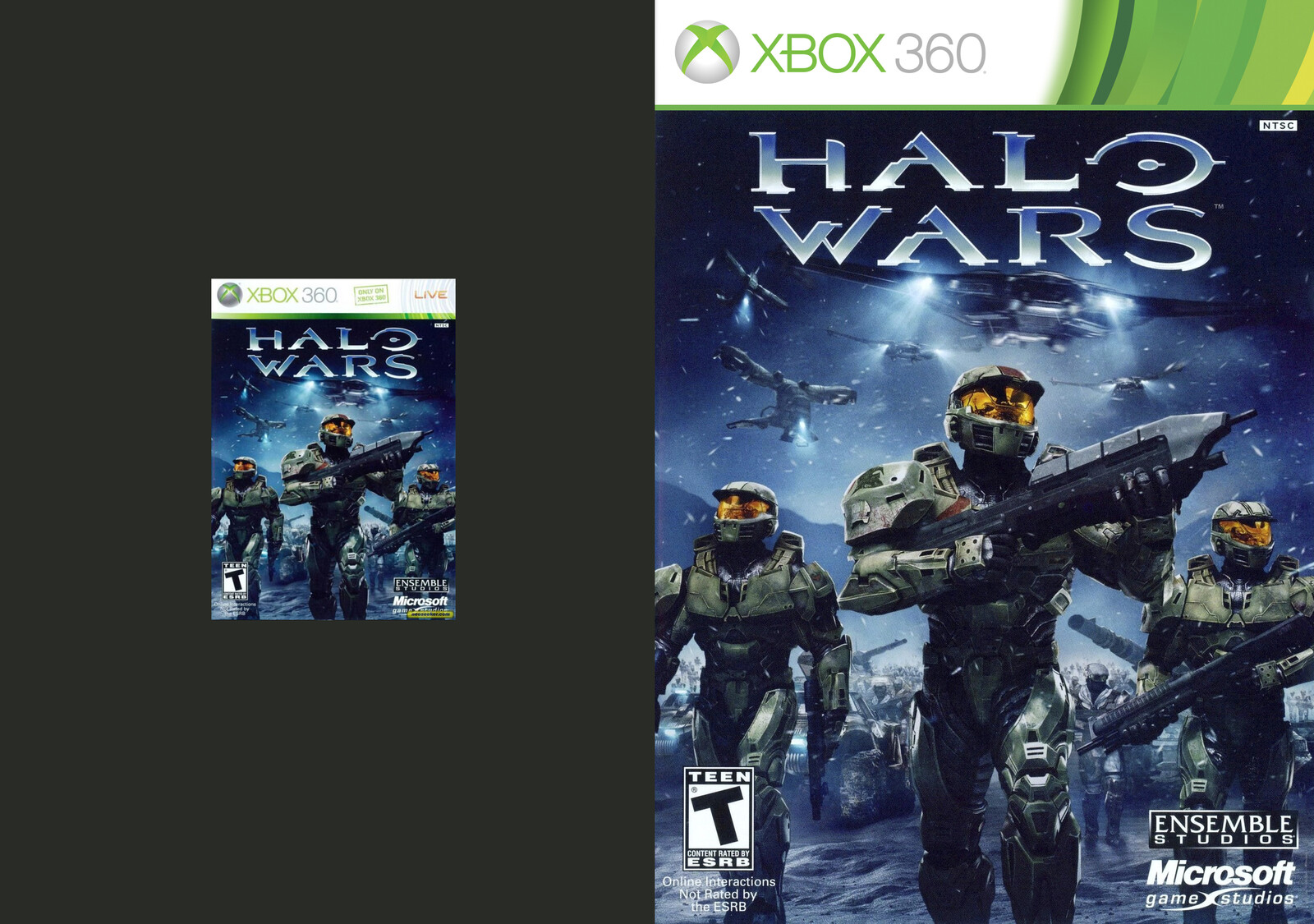 Halo Wars (original scan cover vs. upscaled)