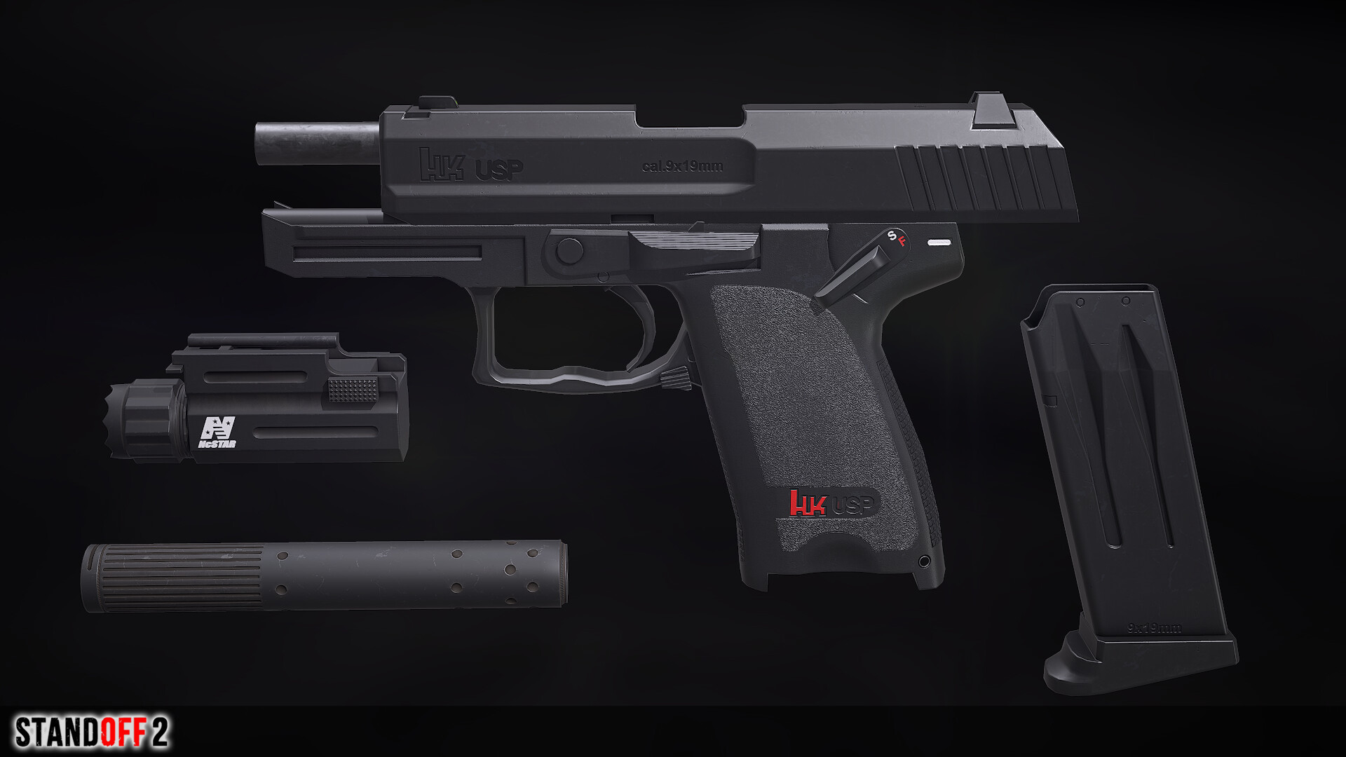 ArtStation - H&K mod. USP Compact, 9mm P.B. sidearm w/ TLR-4