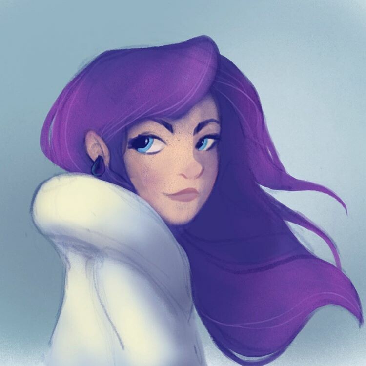 ArtStation - Girl with the Purple Hair