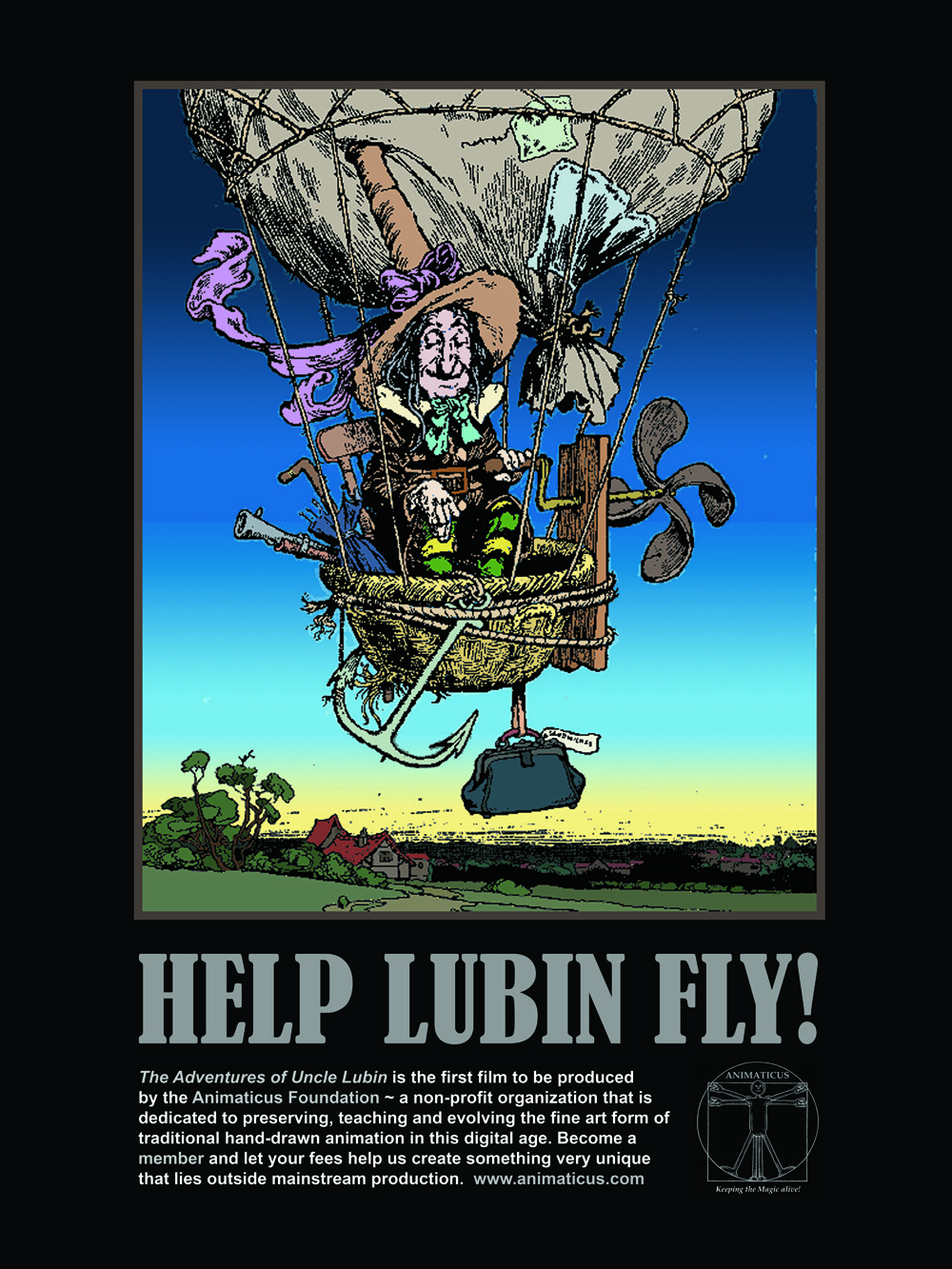 Poster design for "THE ADVENTURES OF UNCLE LUBIN" movie promotion