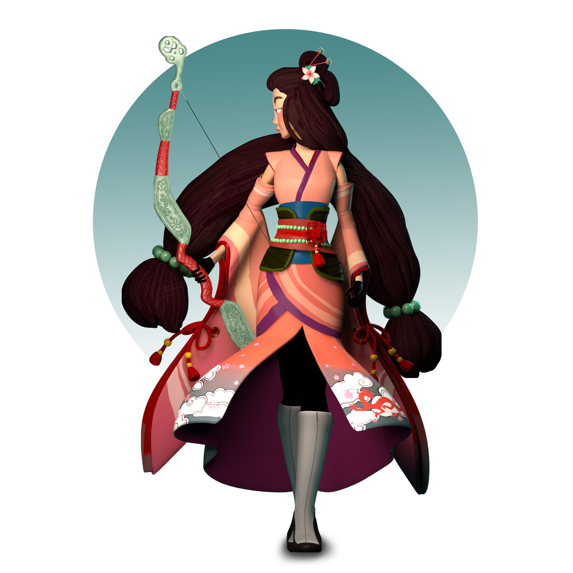 Artstation Mulan Redesign 3d Character Model Evangelina Hsu