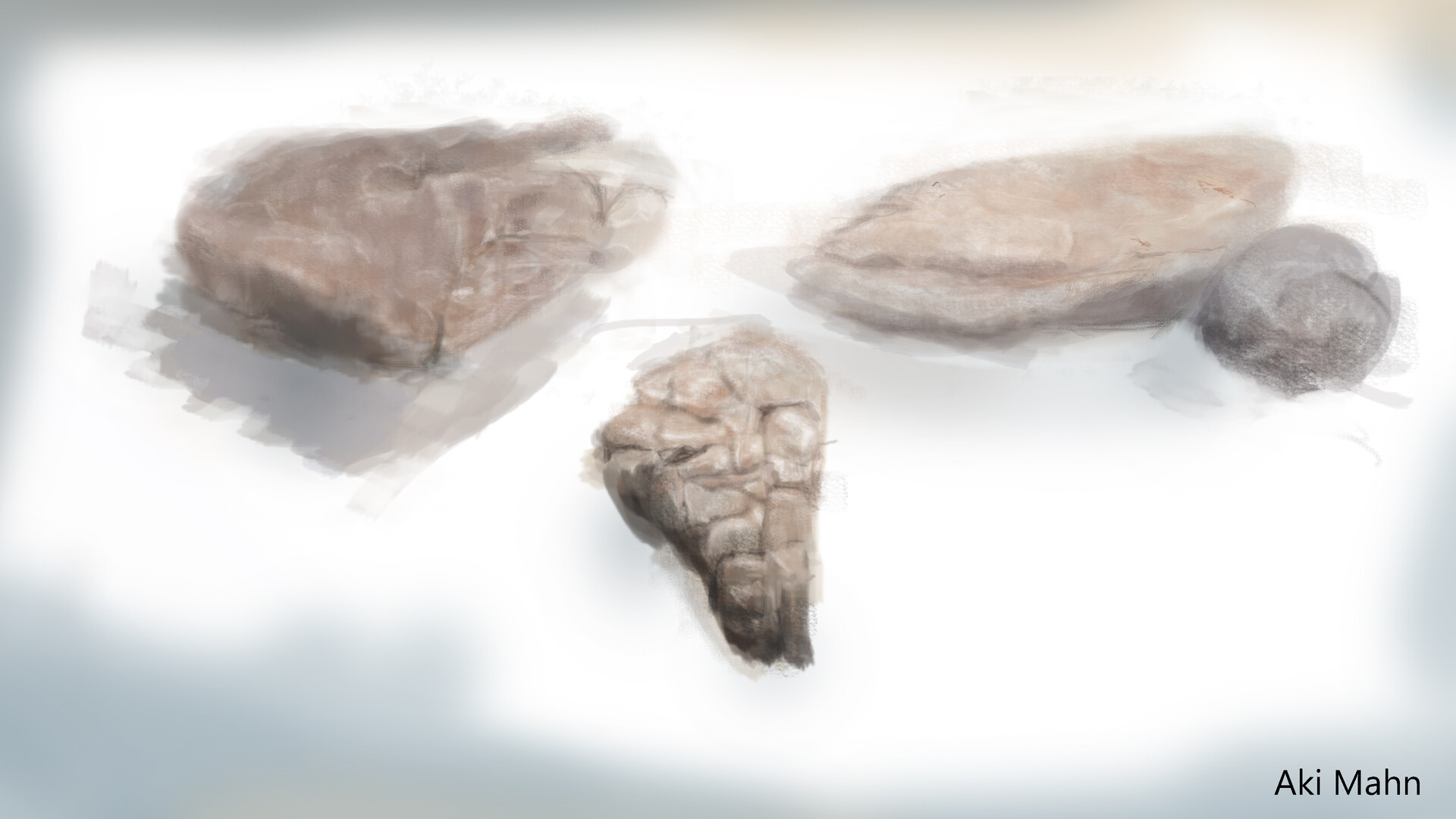Artstation Rock Painting With Mouse Exercises Just Colors