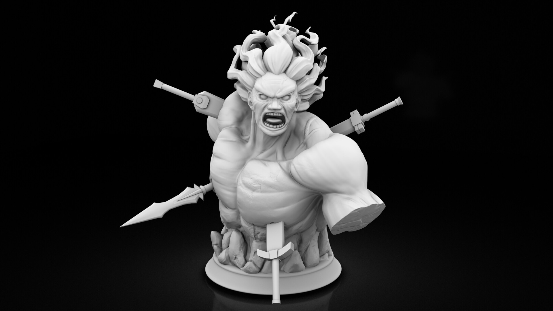 Artstation Fate Stay Night Heracles Bust Model Tora Hiramoto