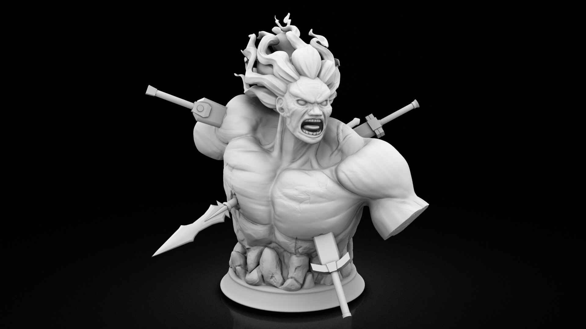 Artstation Fate Stay Night Heracles Bust Model Tora Hiramoto