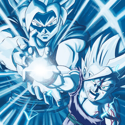 Father And Son Kamehameha Dbz Gohan S Father Son Kamehameha