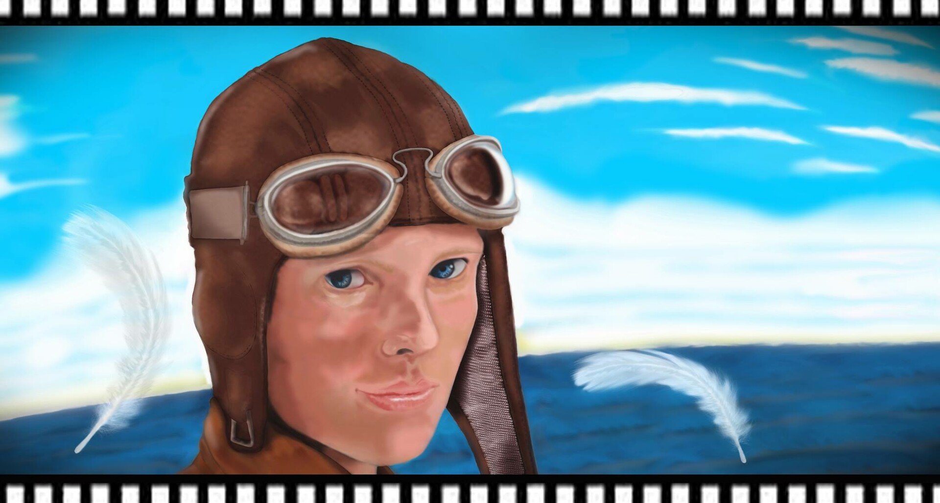 Amelia Earhart photoshop. 