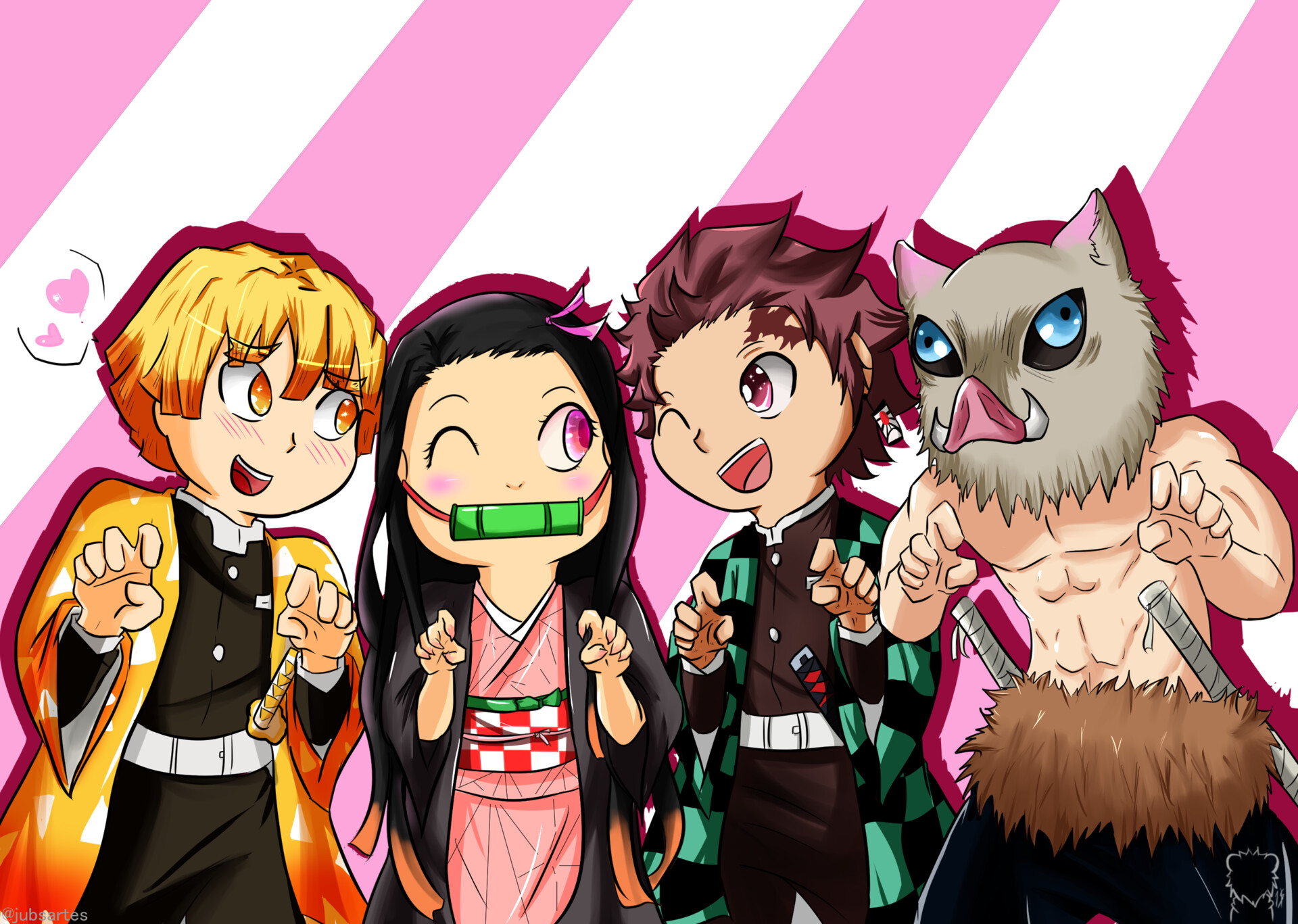 ArtStation - kimetsu no yaiba chibi!!