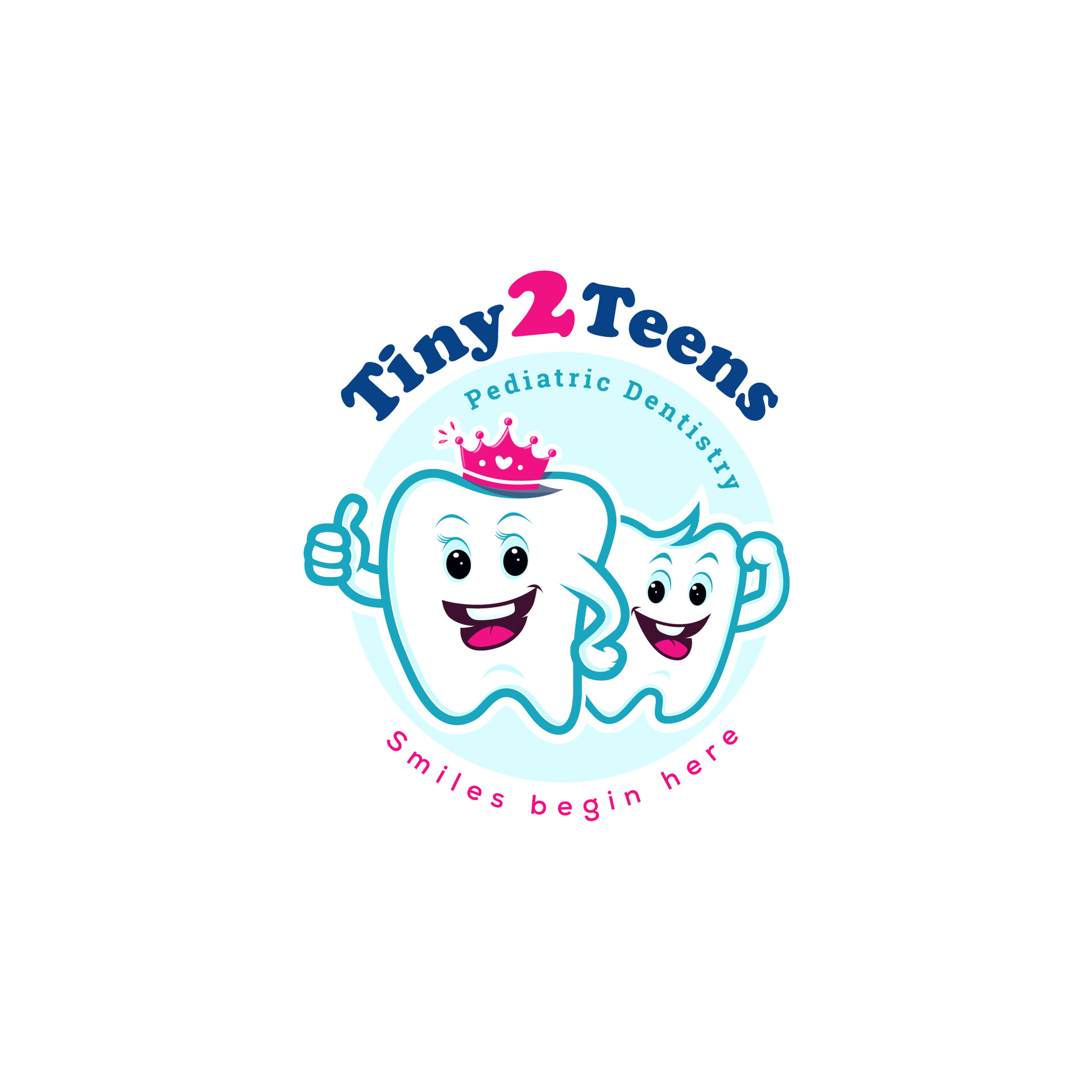 ArtStation - Tiny2Teens Pediatric Dentistry Logo, image size:1920x1920