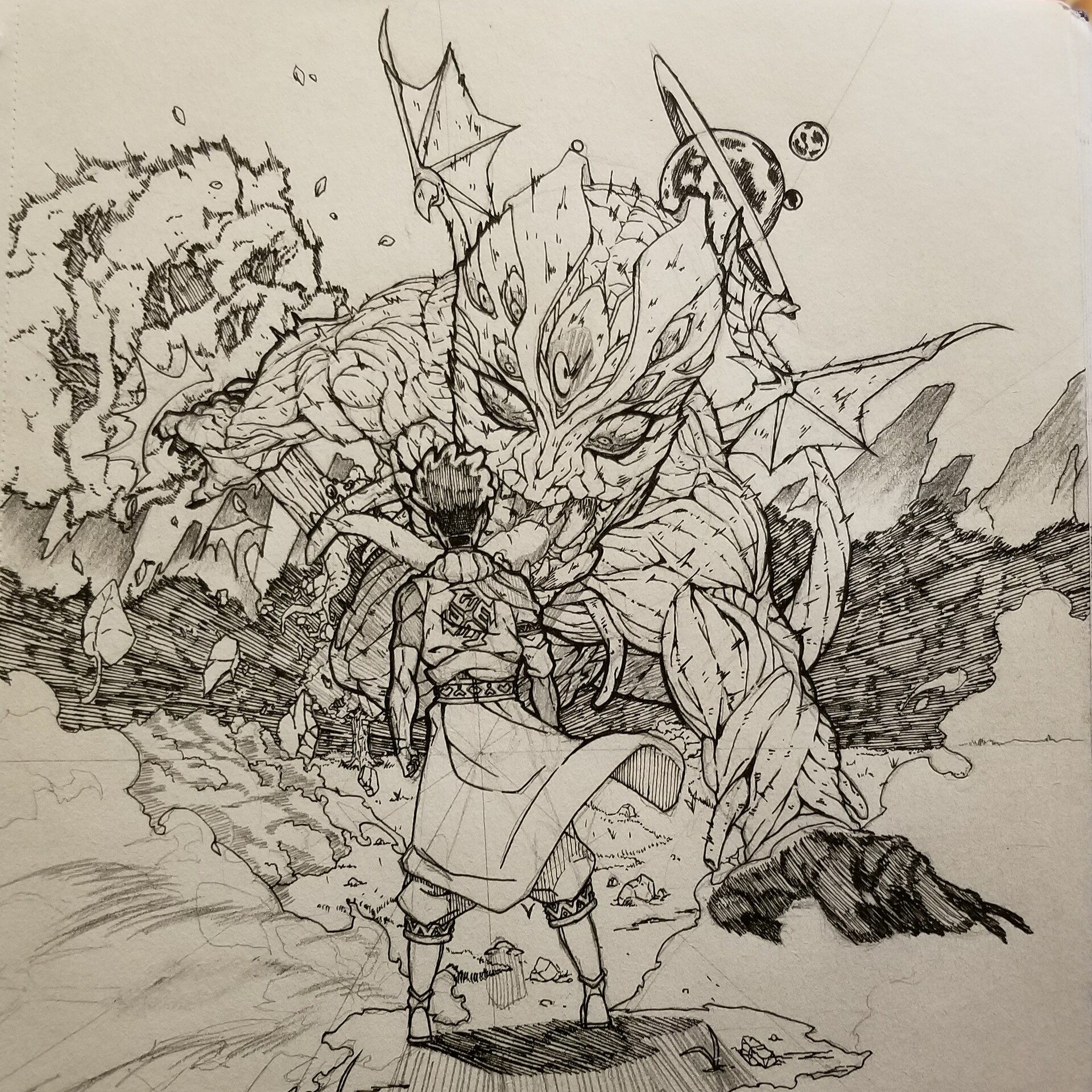 Artstation Comic Book Art Of Nytro Vs Demon Myron Waldron