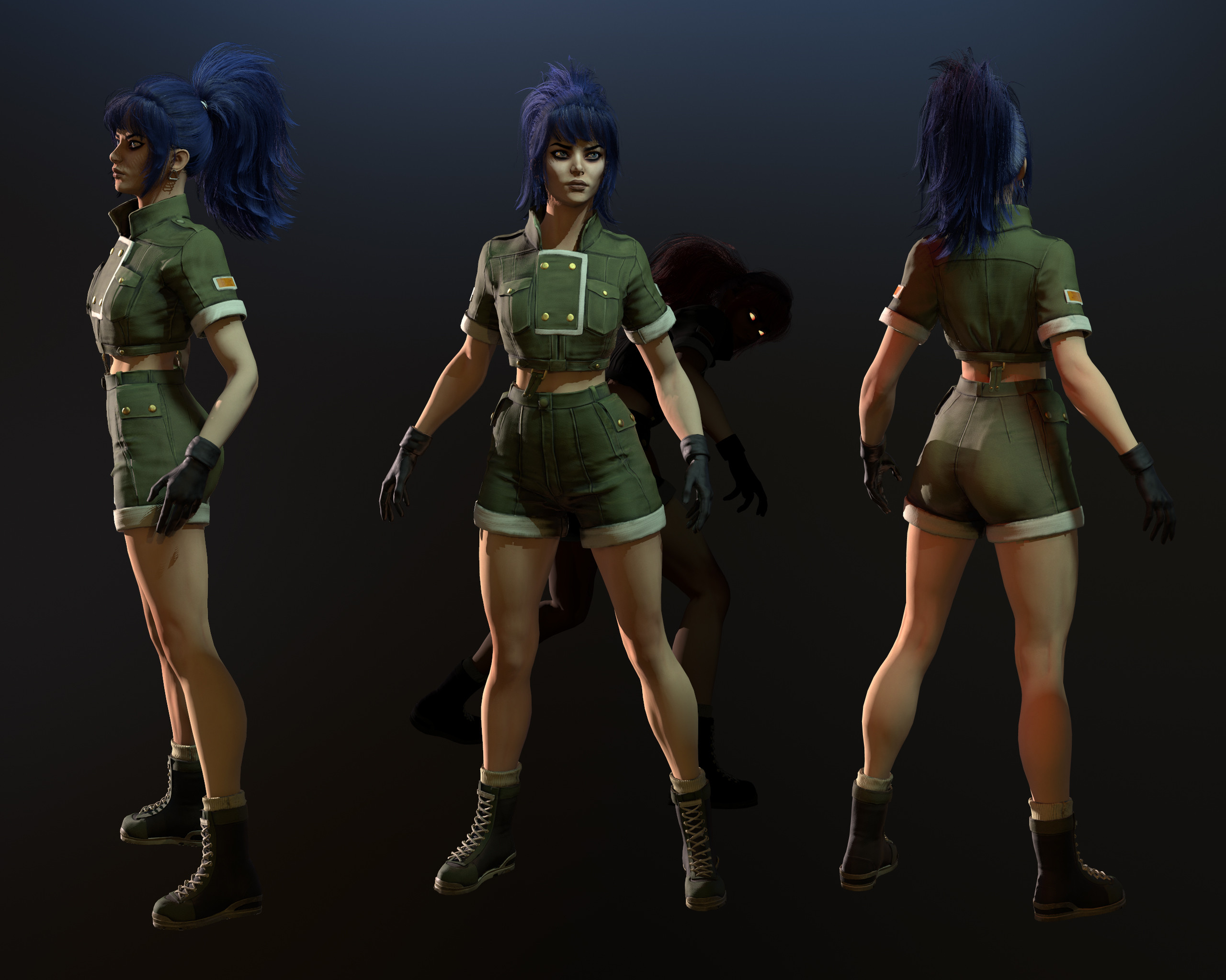 artstation king of fighters leona