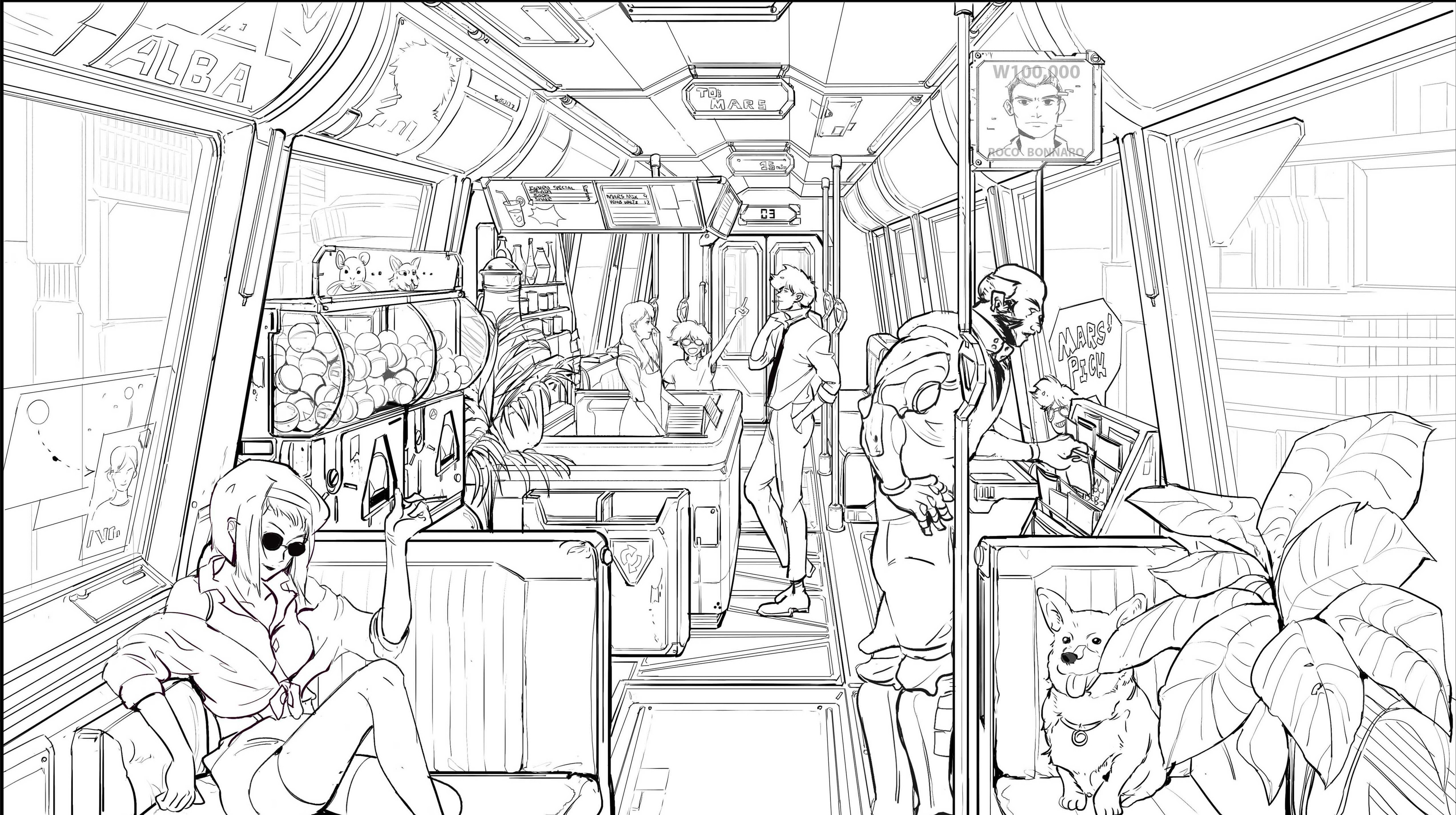 Cowboy Bebop Themed Train Interior