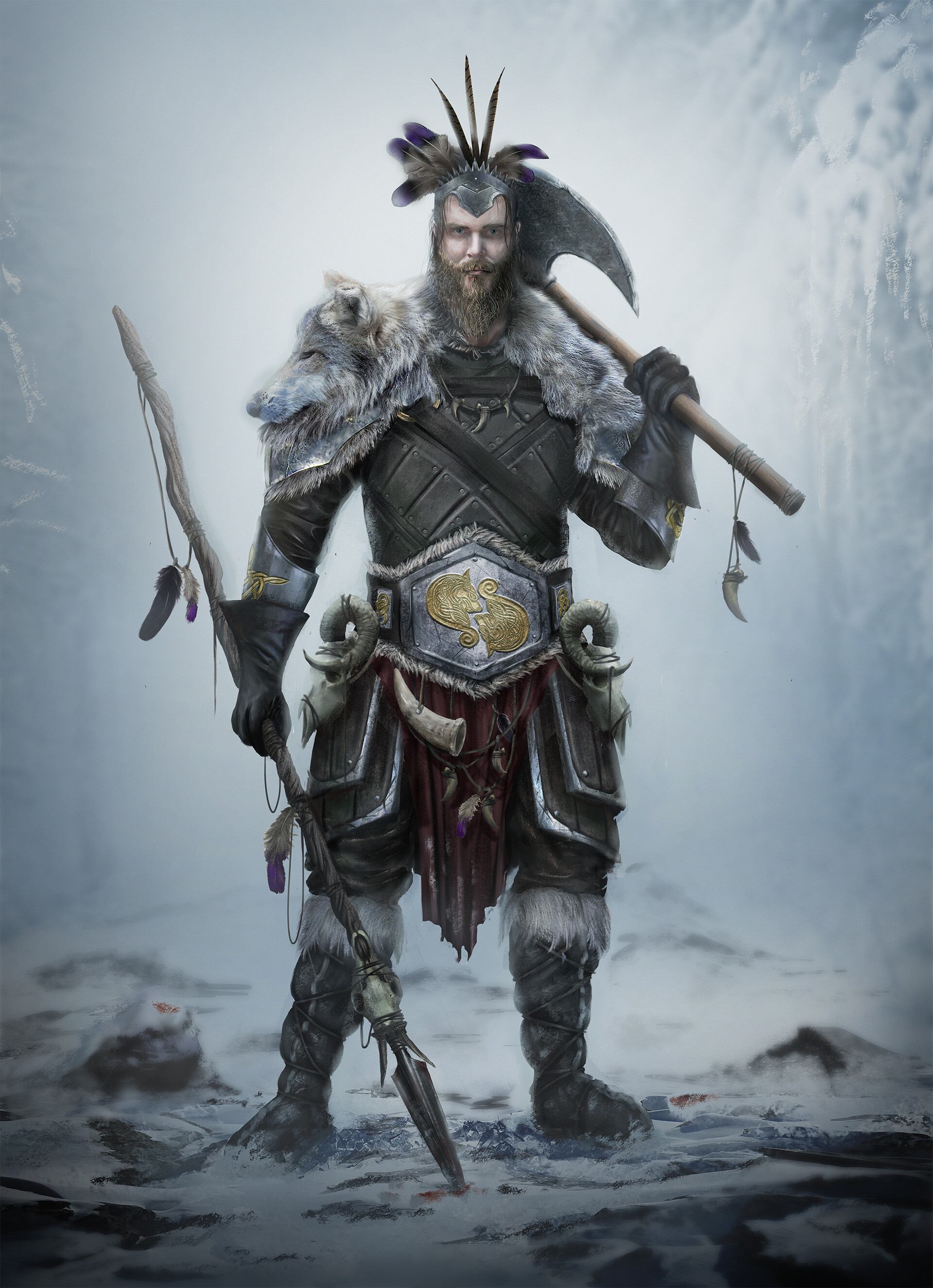 ArtStation - Tribal Viking Warrior Concept: Tribe of Fenrir, Chloe Harrison