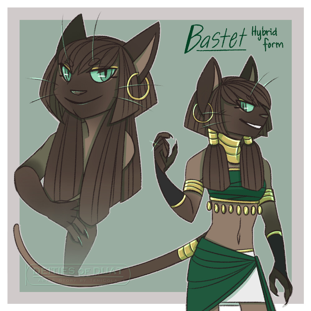 Bastet, in her hybrid Cat form.