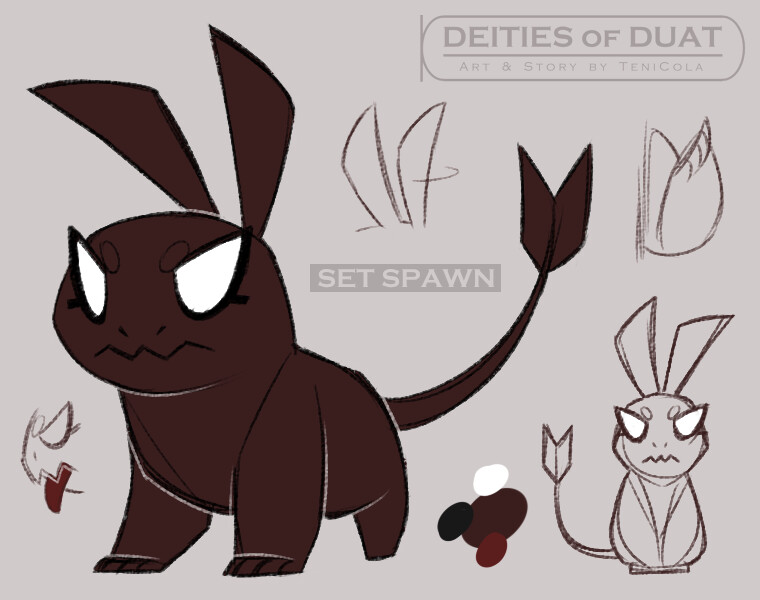 “SET SPAWN” (Multiple) – Small demon-like manifestations of chaos magic, they assist Set by observing their surroundings and returning information to him.