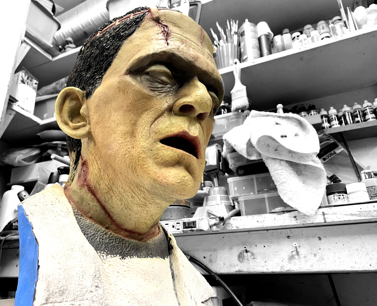 Frankenstein Life-Size Bust W.I.P