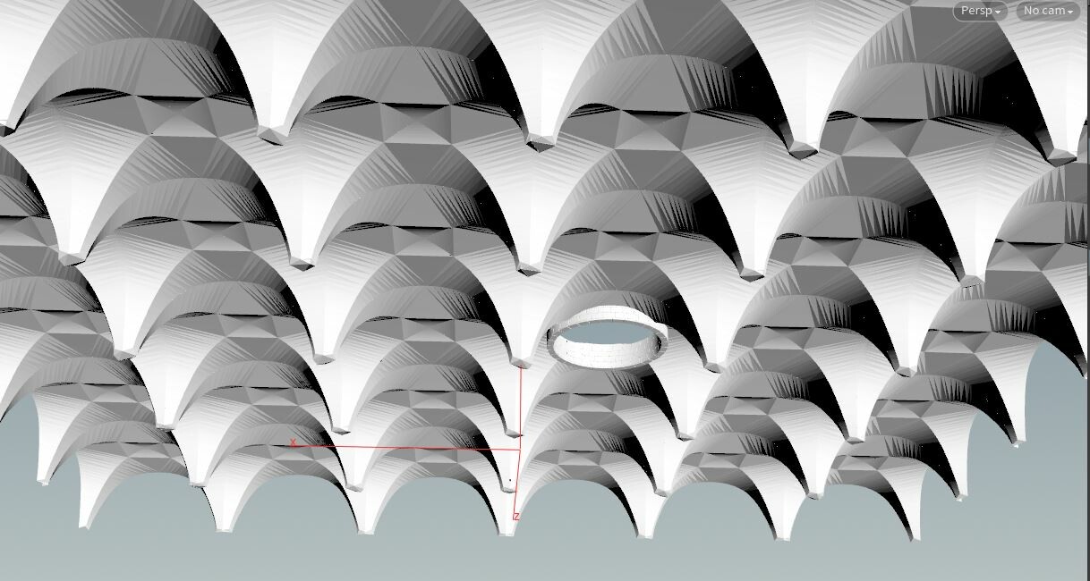 Procedural ceilling following the structure established by archway
