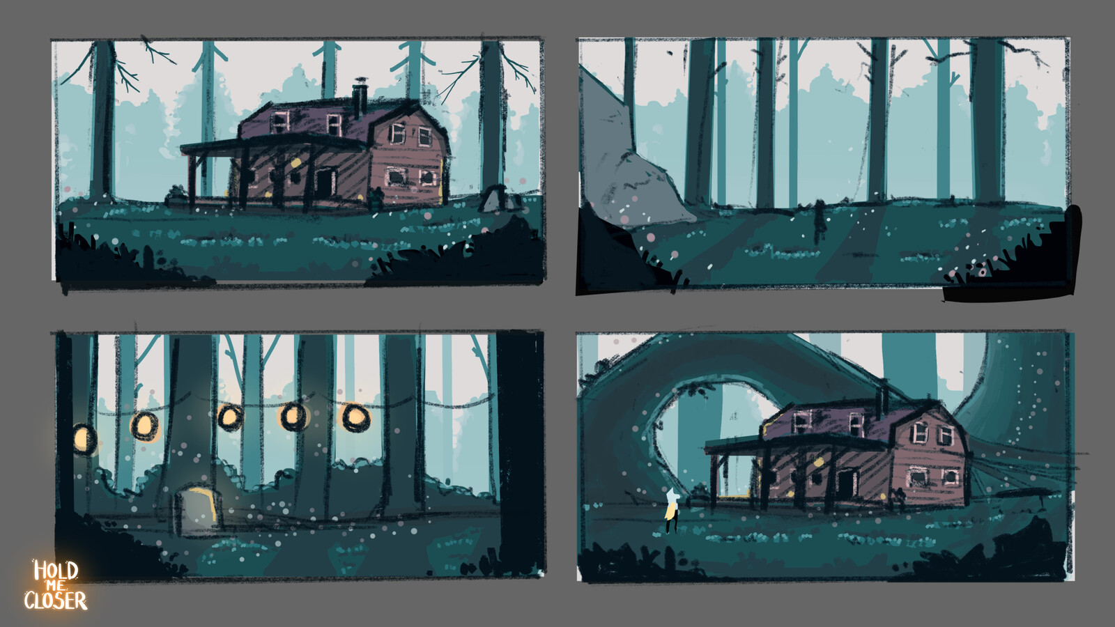 Early environment concept sketches.