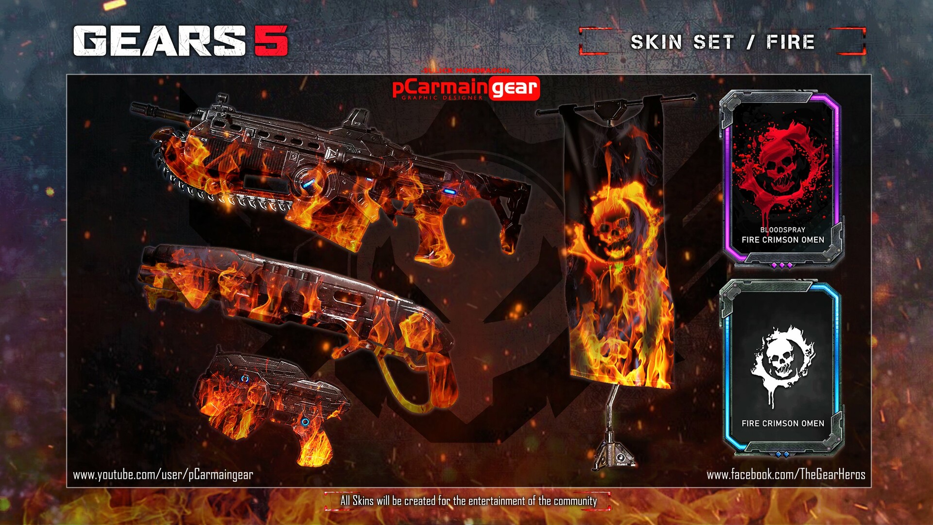Artstation Gears 5 Skin Set Fire Alternative Desing Concept Art Sulick Mondragon