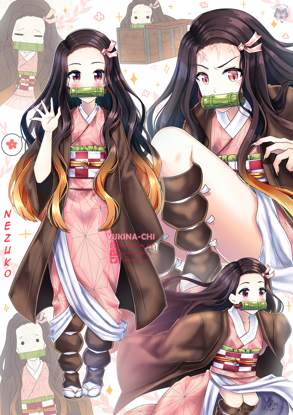 Artstation Nezuko Kamado Yukina Chi
