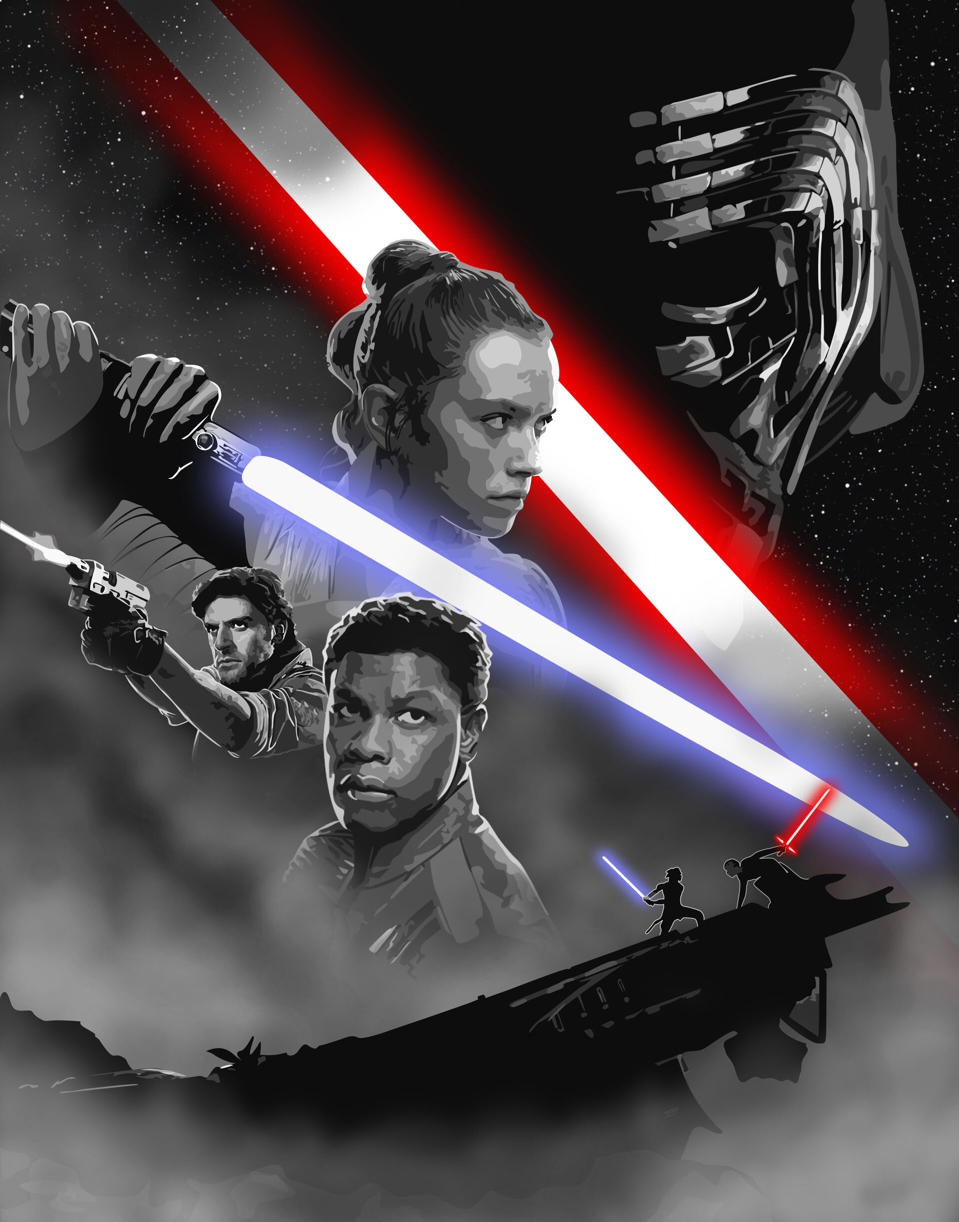 Artstation Star Wars Sequel Trilogy Illustration