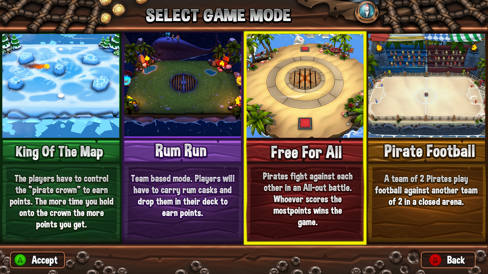Level selection screen