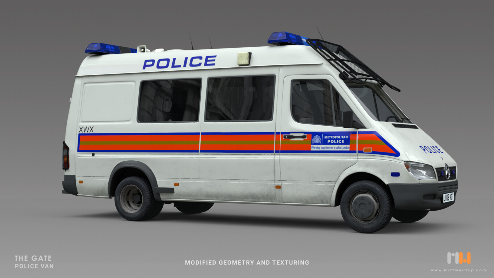 Police Van - Role: Model conversion and texture.