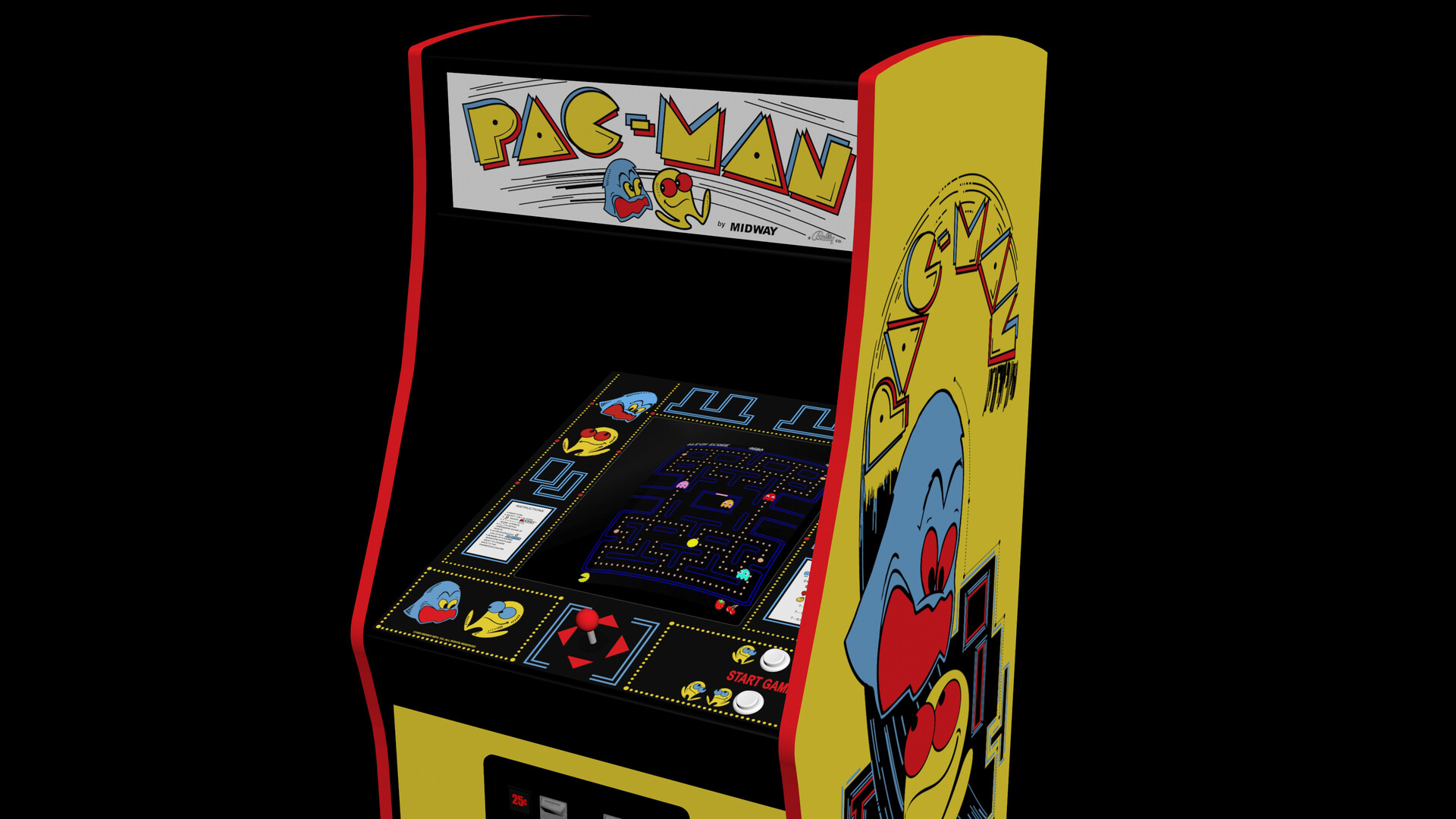 Artstation Pac Man 1980 Arcade Cabinet Alex Nuelle