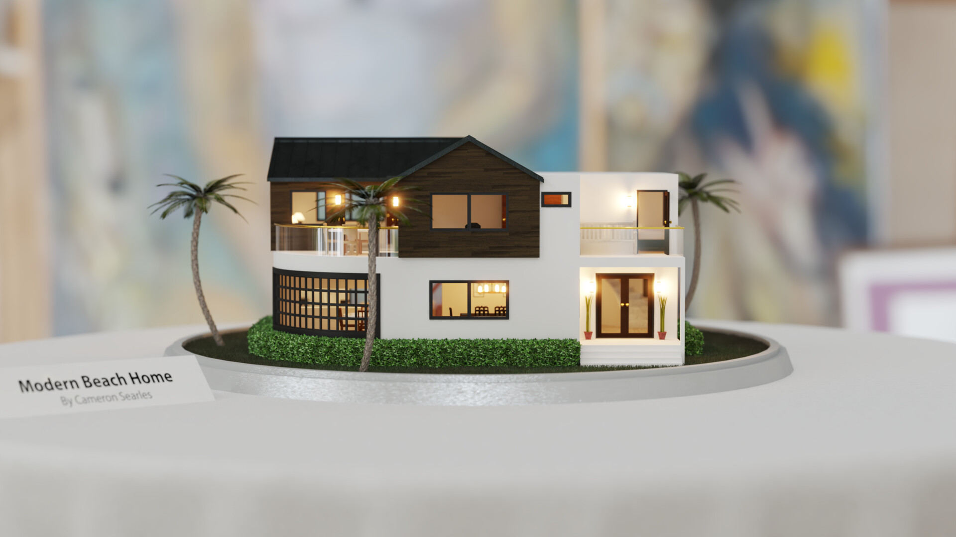 miniature modern house