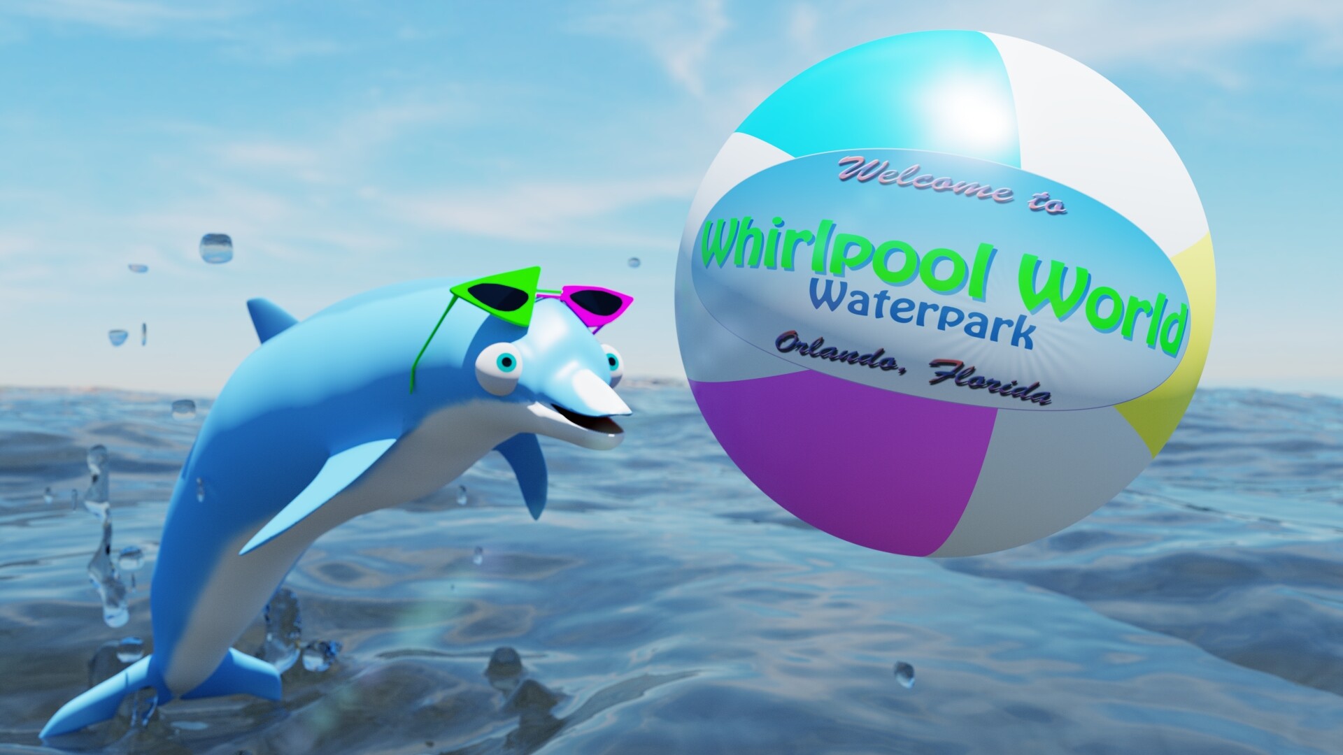ArtStation - Dolphin and Beach Ball