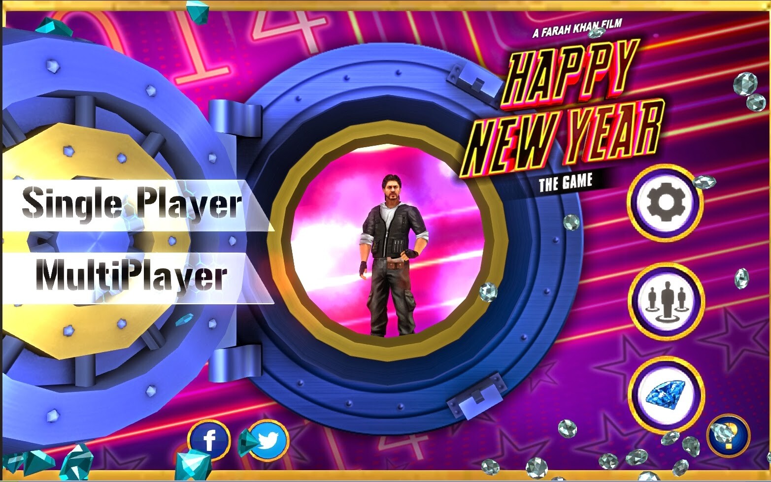 Pushpinder Singh - 2013 Project : Bollywood Movie : Happy New Year Mobile  Game