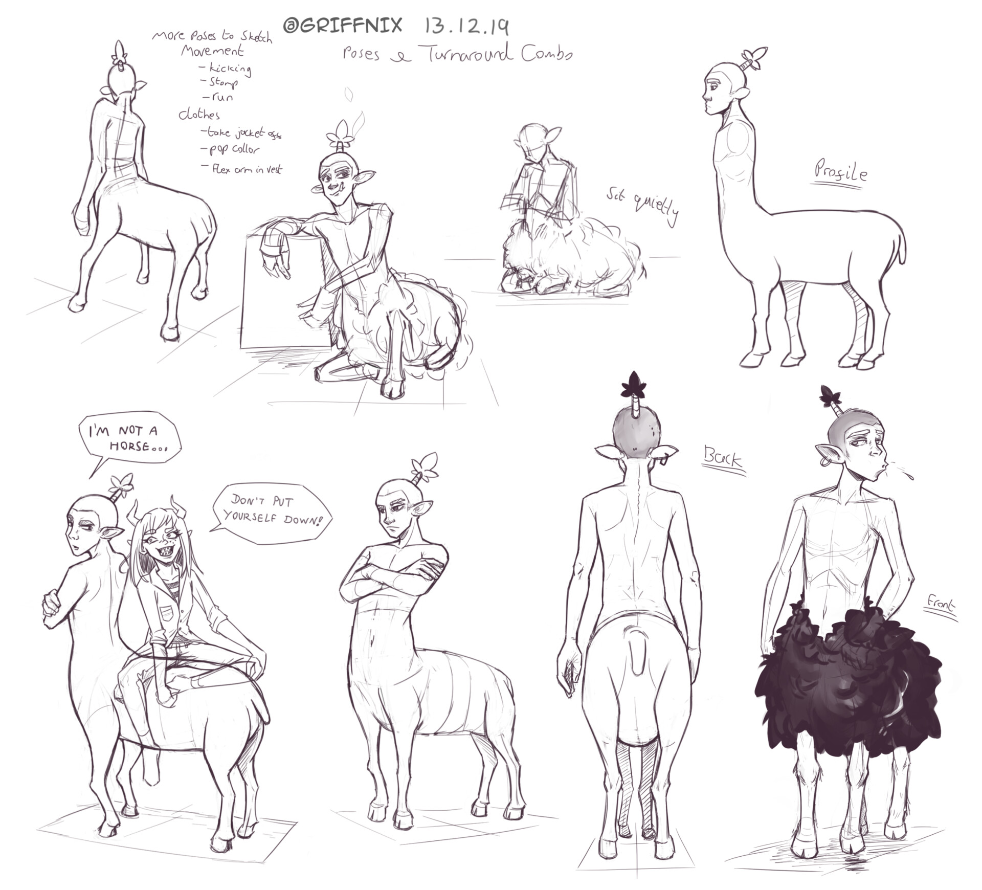 Artstation Tc Black Sheep Centaur Character Early Design Sketches John Griffnix Thompson From george bridgman's 1952 book complete guide to drawing fro life. artstation tc black sheep centaur
