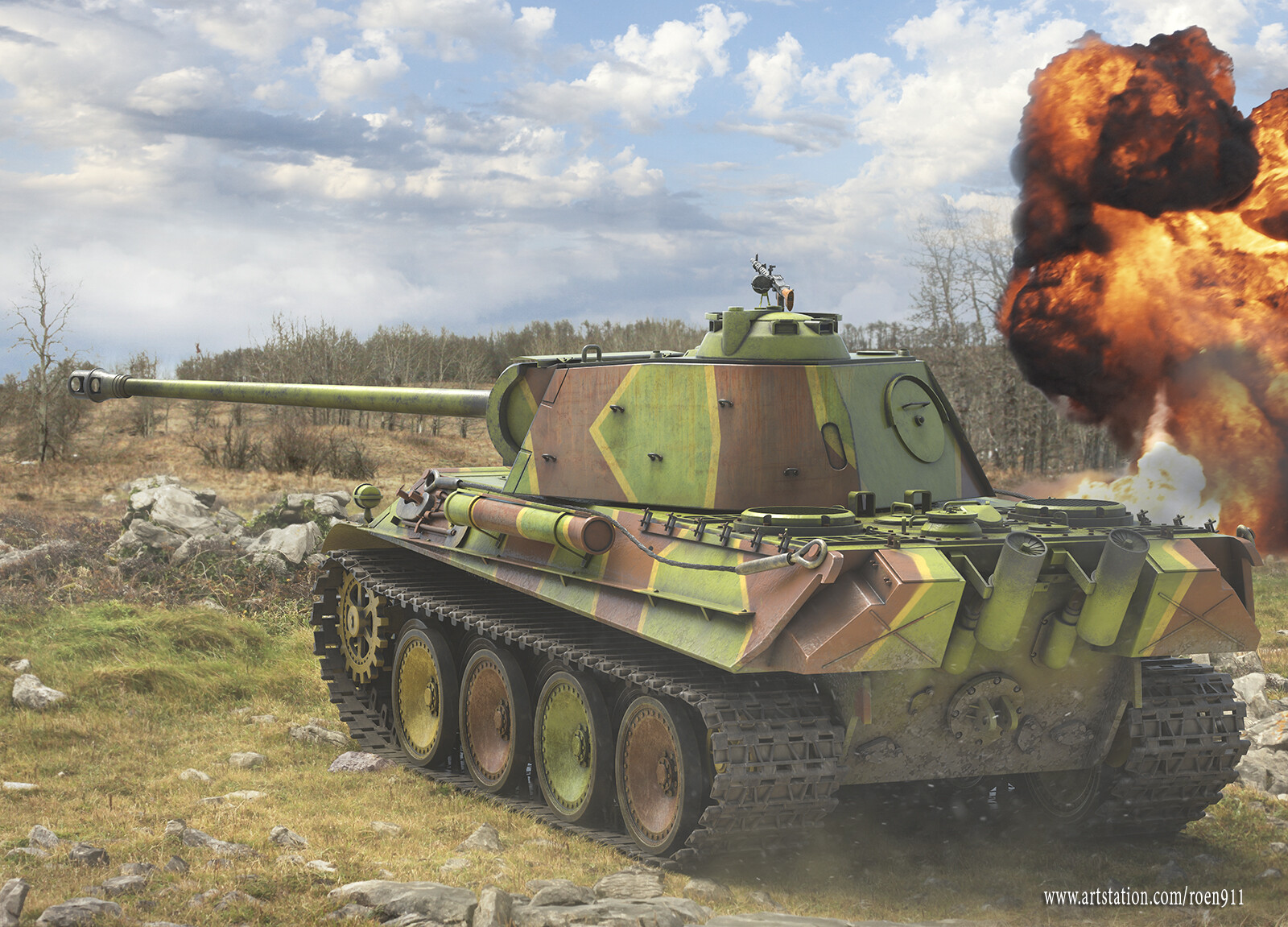 Antonis (rOEN911) Karidis - Panther Tank Art