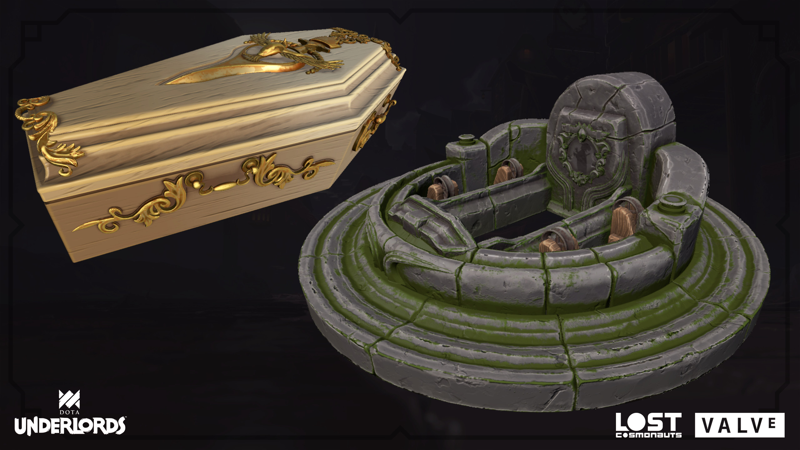 Eeb's Grave and Casket
Designs by Alfred Khamidullin.
Modeling and Sculpting by Denis Varchulik and Tarantine Gomes.
Texturing by Me and Denis Varchulik.