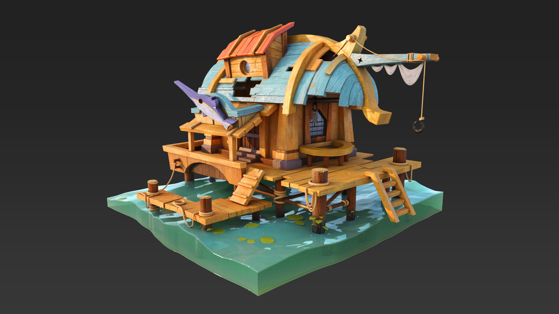 ArtStation Fishing House