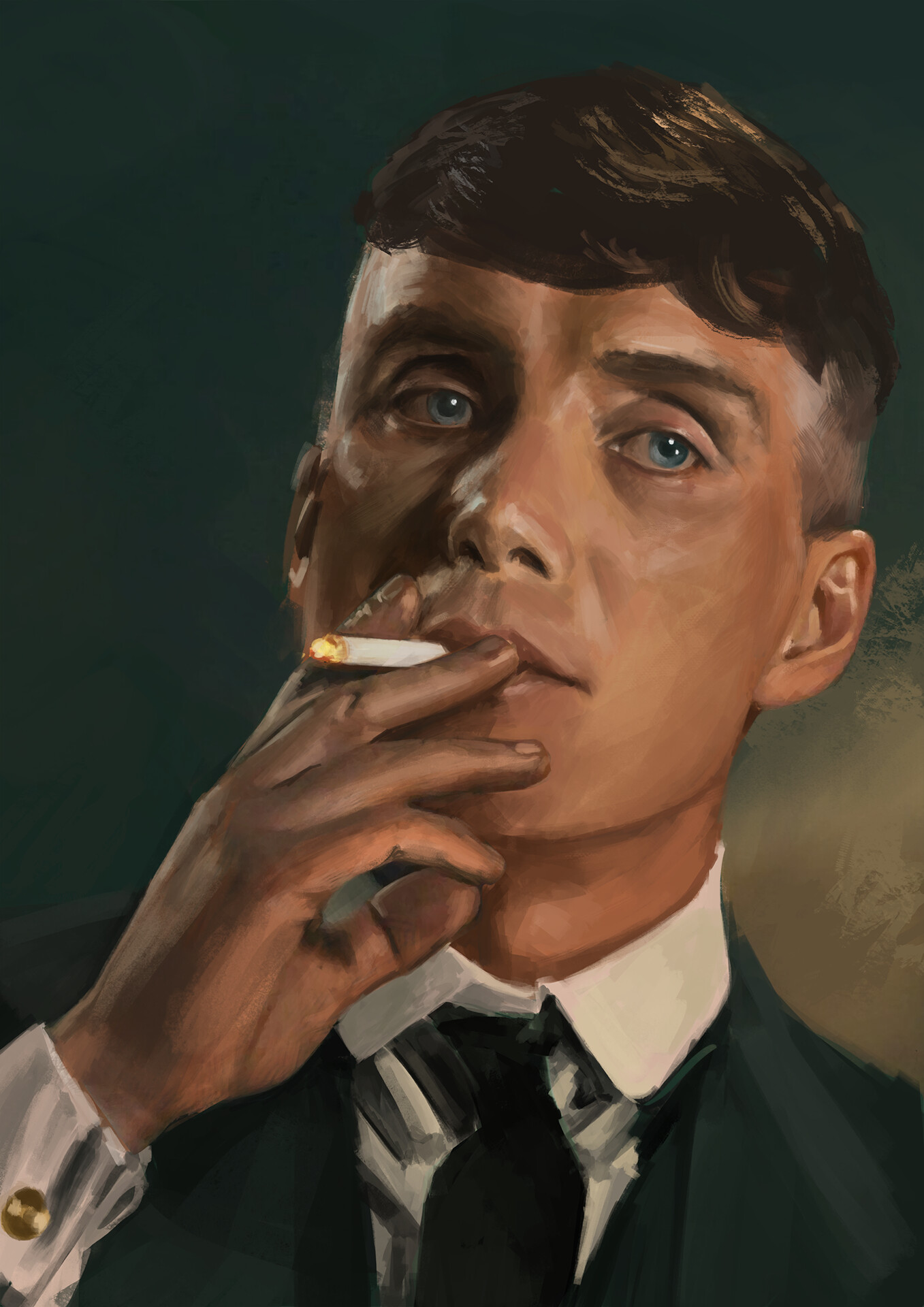Peaky Blinders Tommy Shelby Smoking 