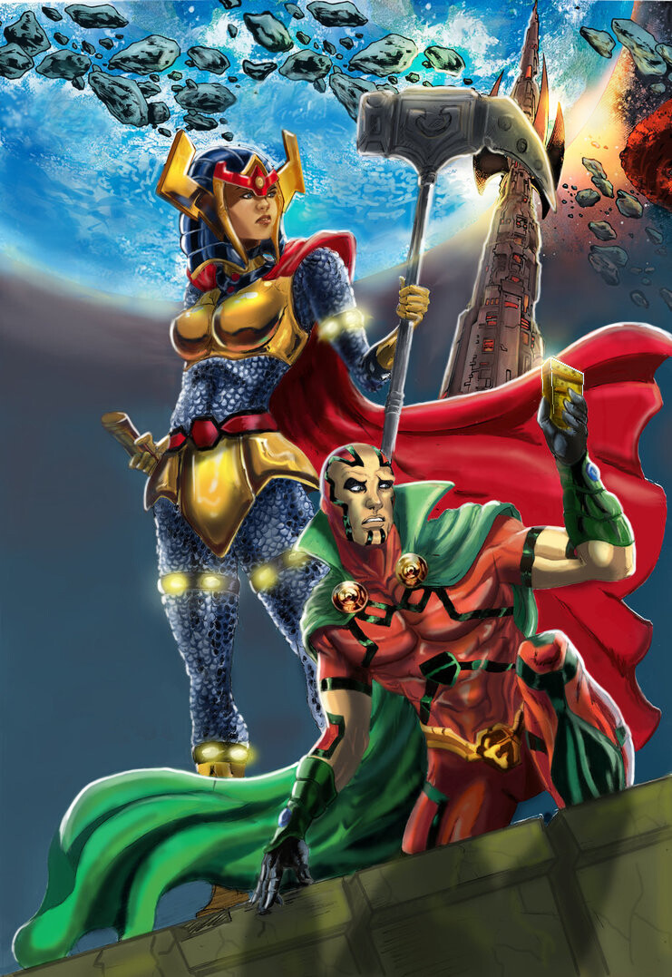 Toni Solanes Big Barda And Mr Miracle Of New Gods