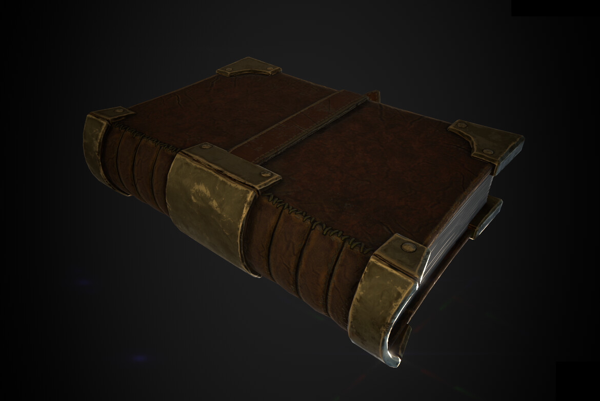 ArtStation - Old Leather Book With Animation