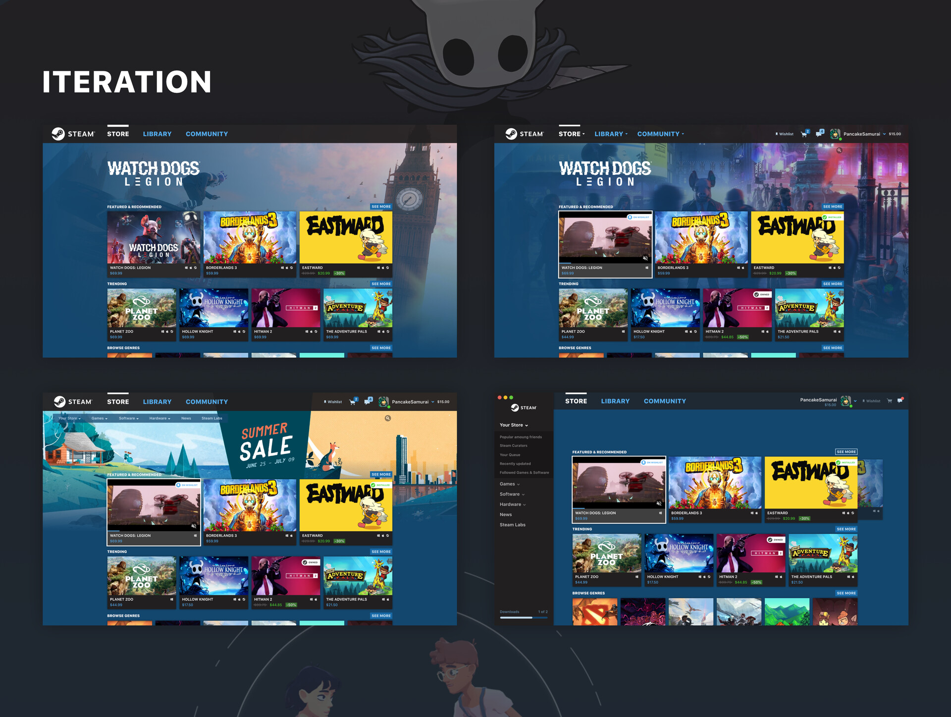Steam Store Page Redesign (1/2) by Seb Jachec on Dribbble