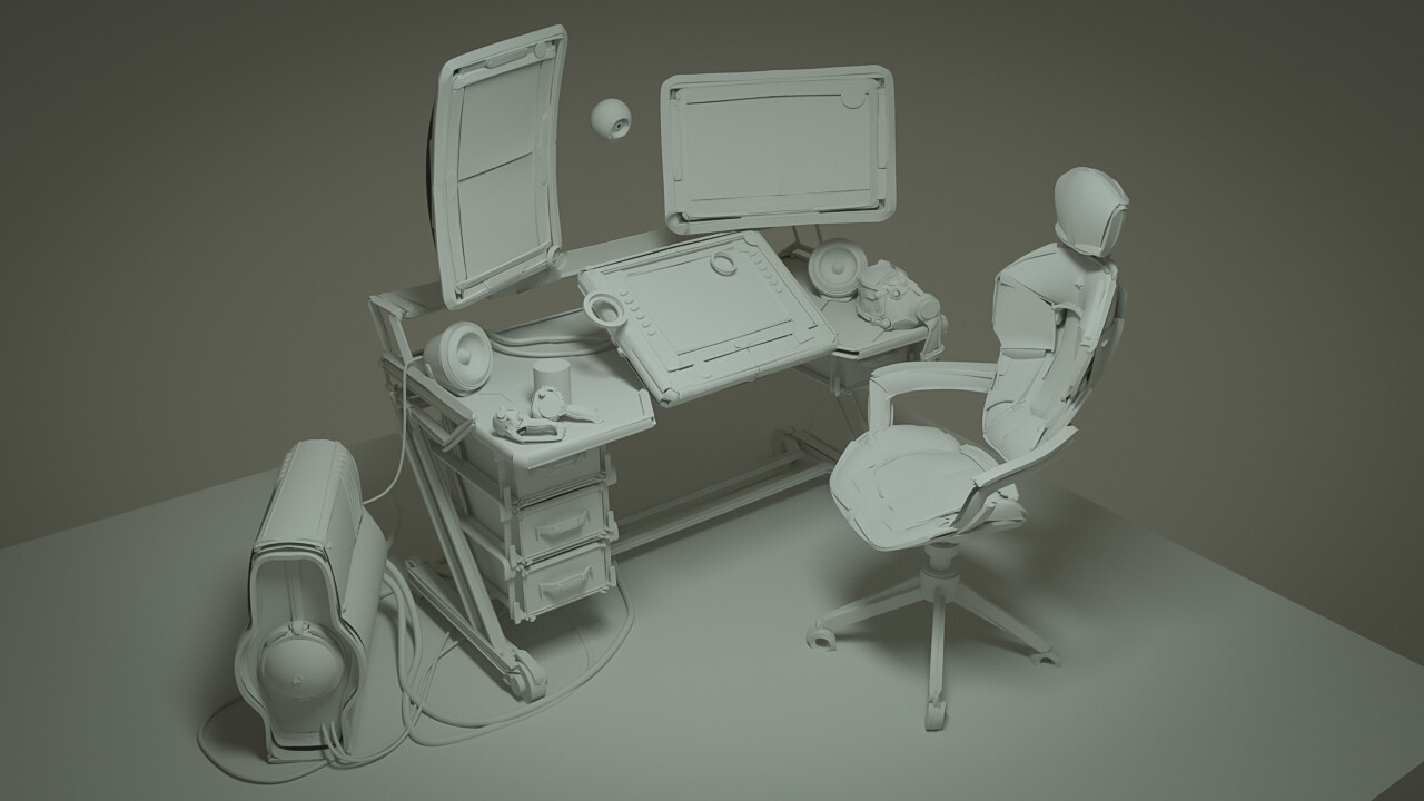 3D sketche of working space 