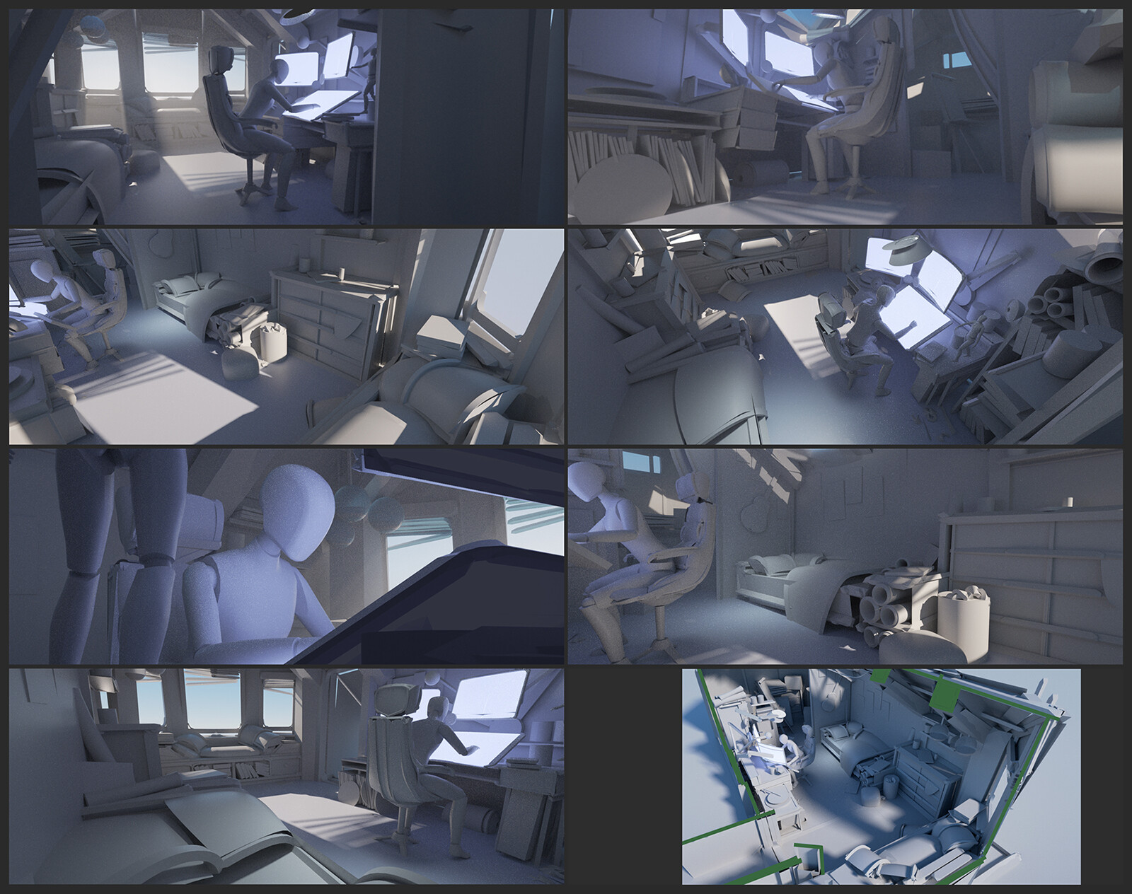 layout and camera tests