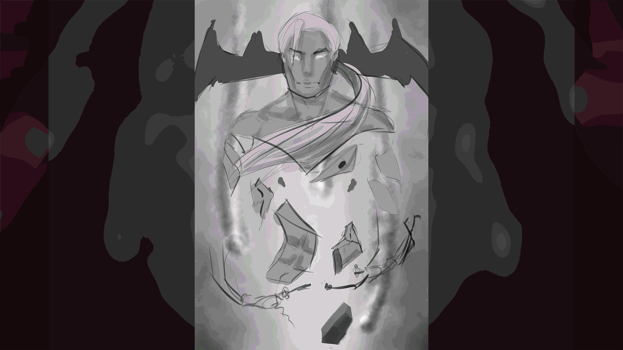 the resolution and canvas proportions of this piece have changed drastically whilei was working on it. although i was planning on expanding it into a 16:9 canvas from the beginning