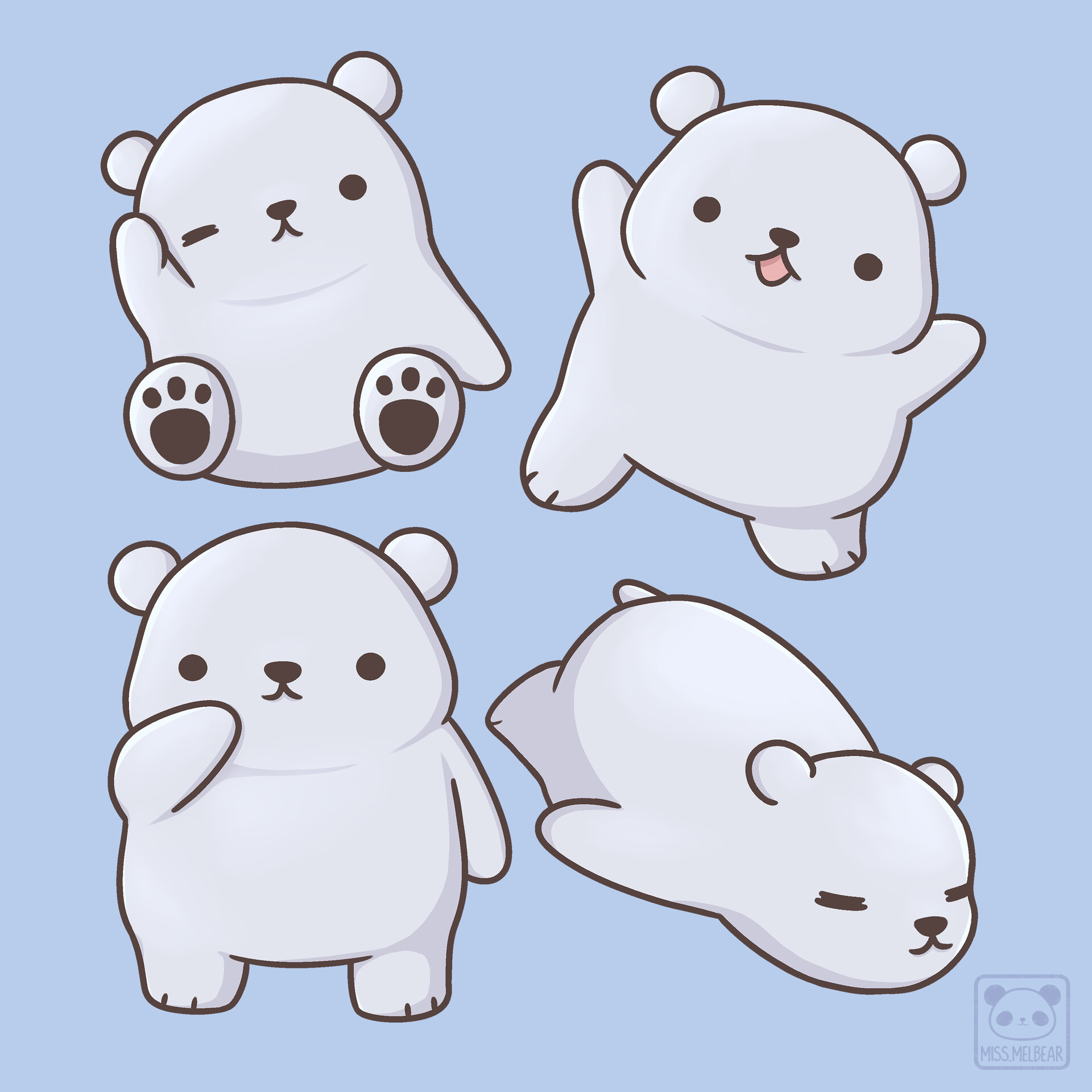 Melissa Chan - Baby Polar Bear Stickers