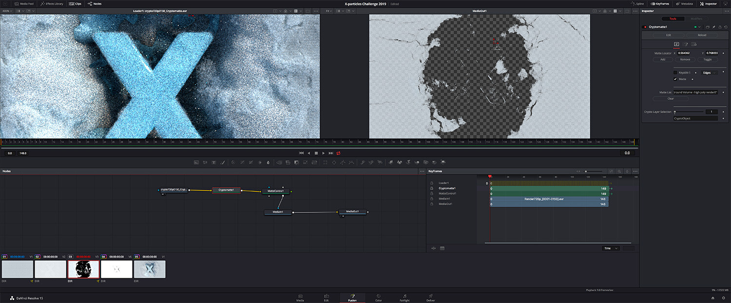 Compositing using cryptomattes from Cycles4D