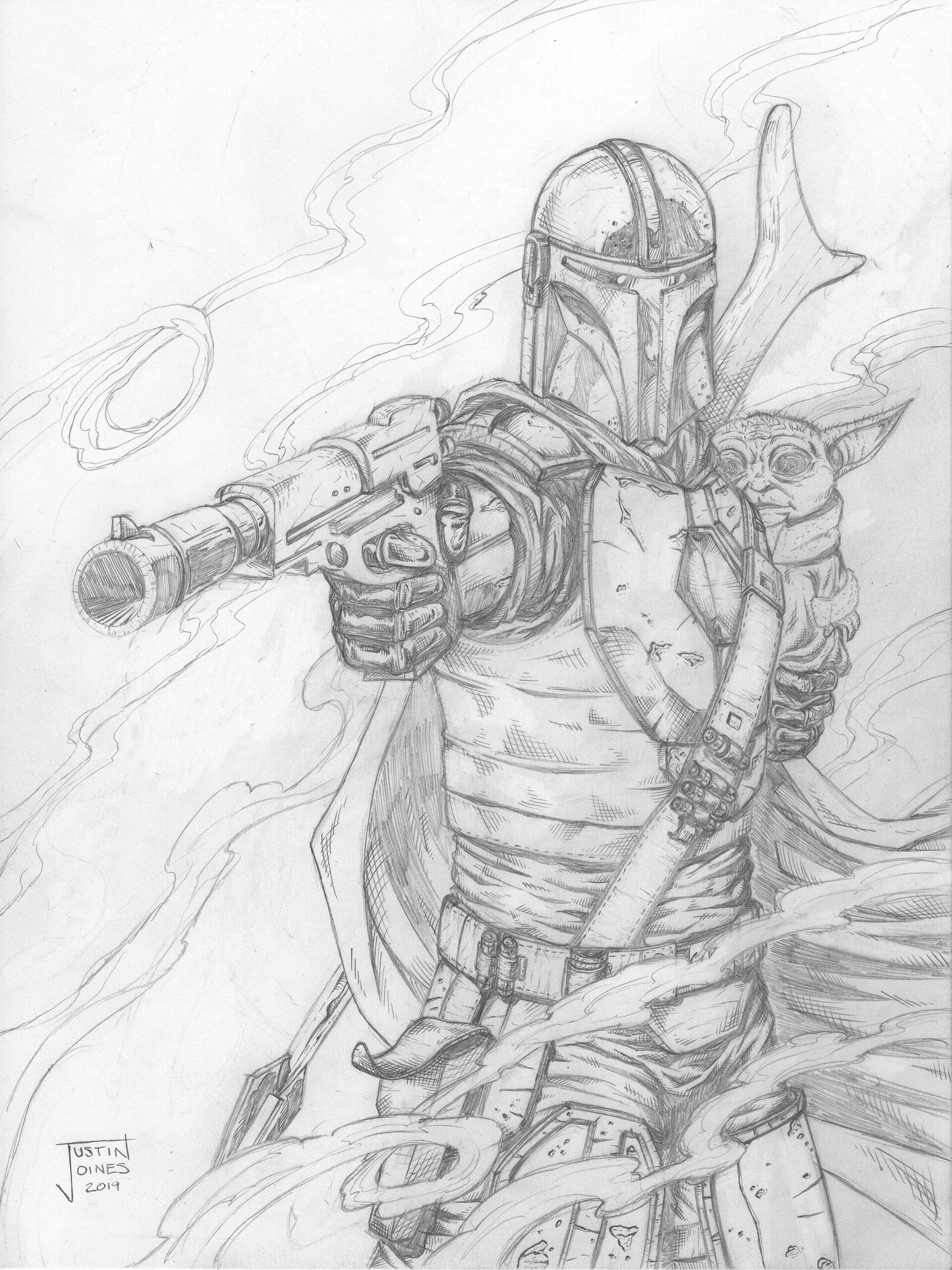 Artstation The Mandalorian Justin Joines,Artistic Painting Artistic Pinterest Drawing Ideas