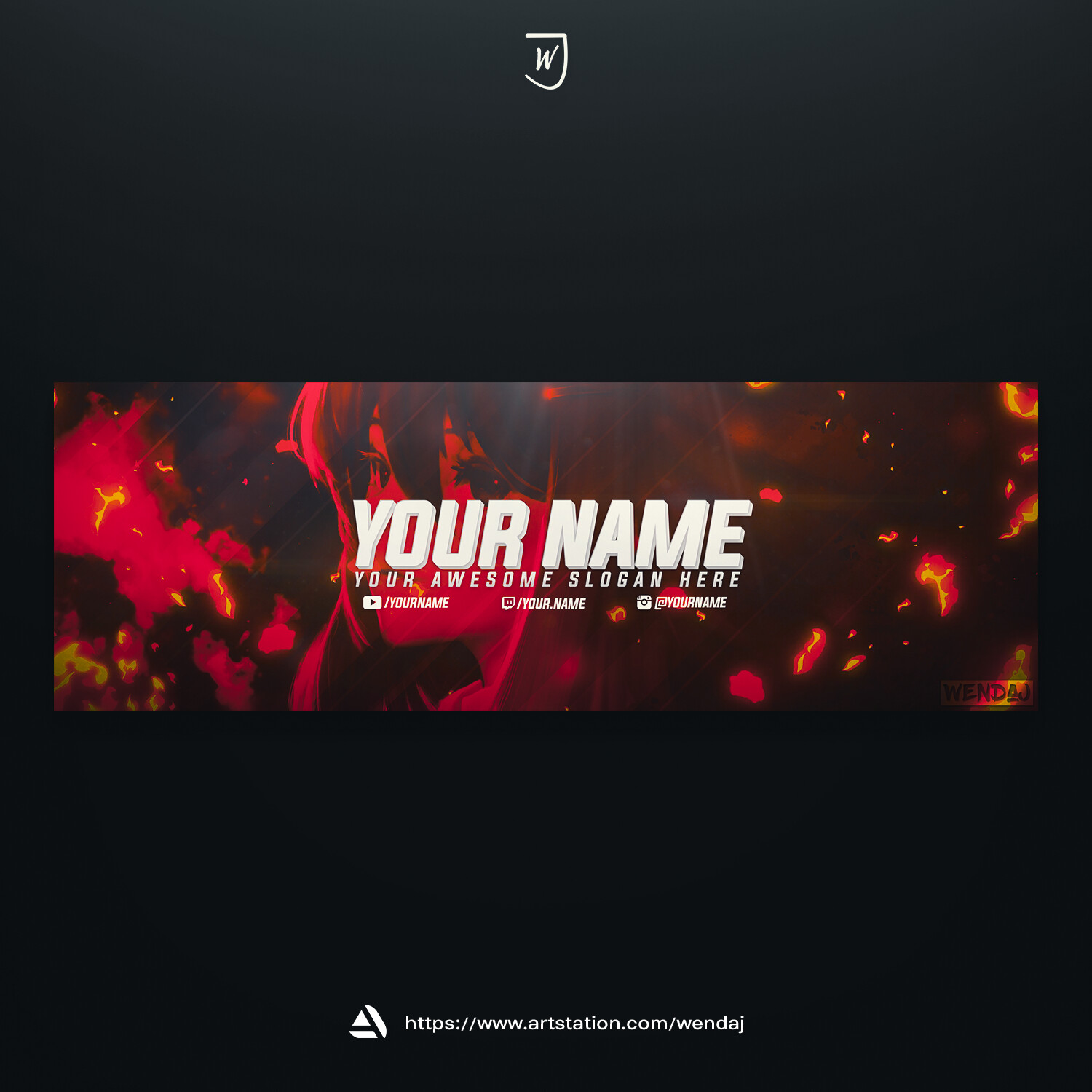 Artstation Custom Twitter Banners Wenda J