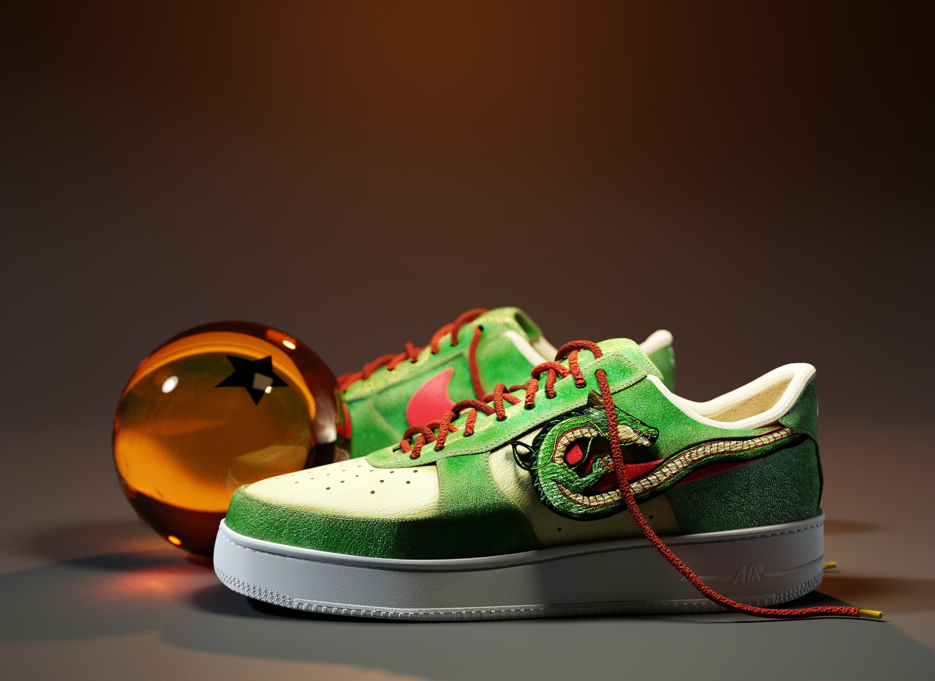 ArtStation - Nike Air Force 1 Shén Lóng