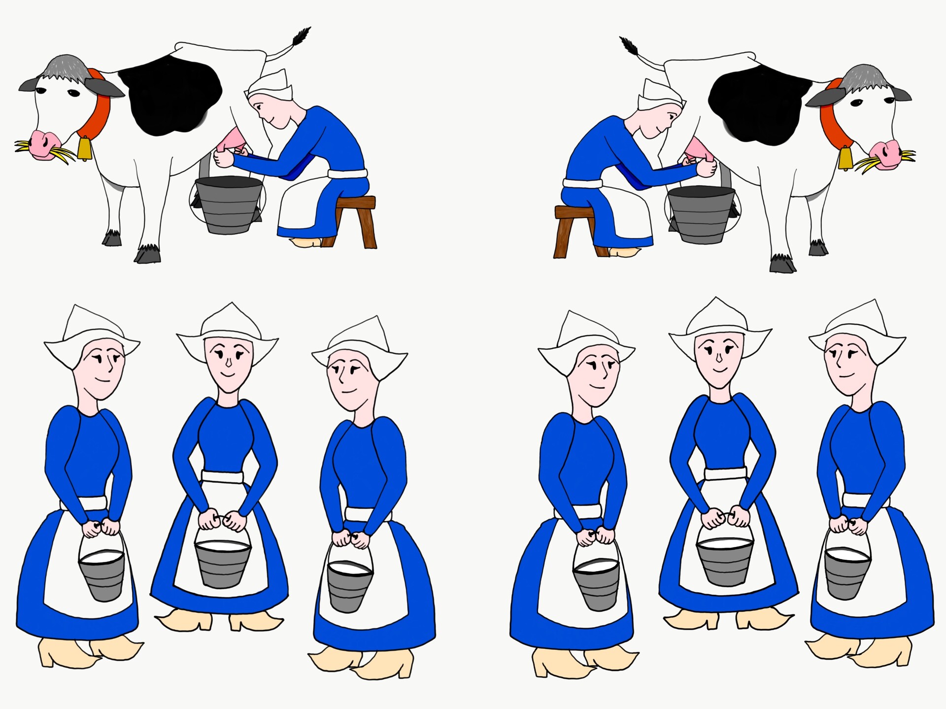 Artstation On The Eighth Day Of Christmas My True Love Gave To Me Eight Maids A Milking