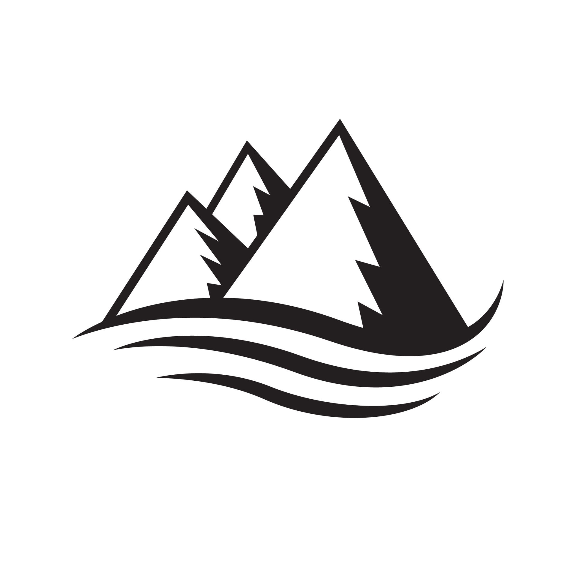 ArtStation - Mountian / Fresh mountian water logo