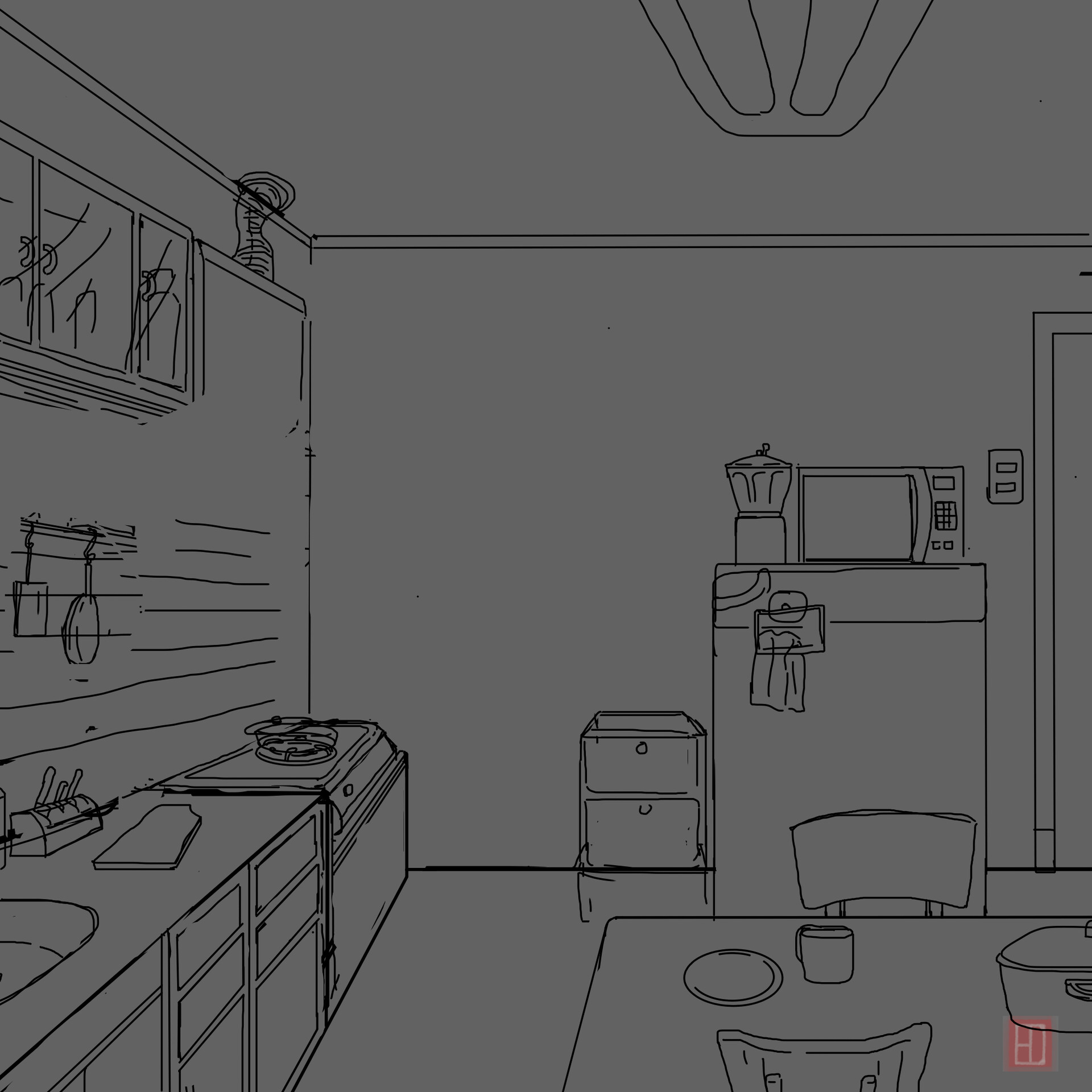 Artstation Anime Kitchen Edwin Dee The set of objects sprites. artstation anime kitchen edwin dee